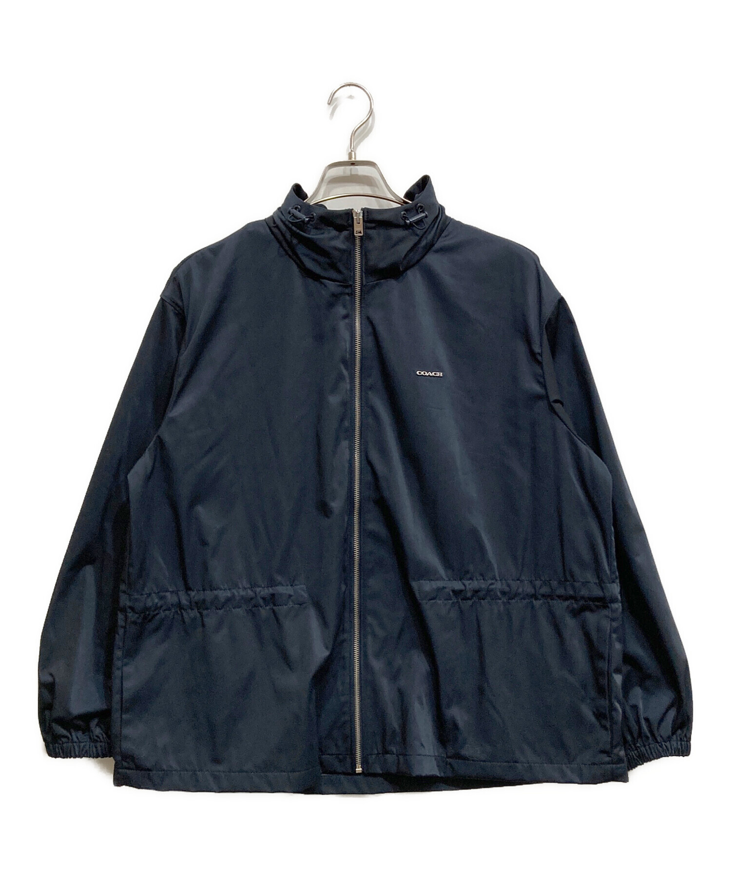 ◯COACH ブルゾン ウィンドブレーカー M ネイビー◯ 中古・古着通販】COACH (コーチ) シンチド ウエスト ウインド