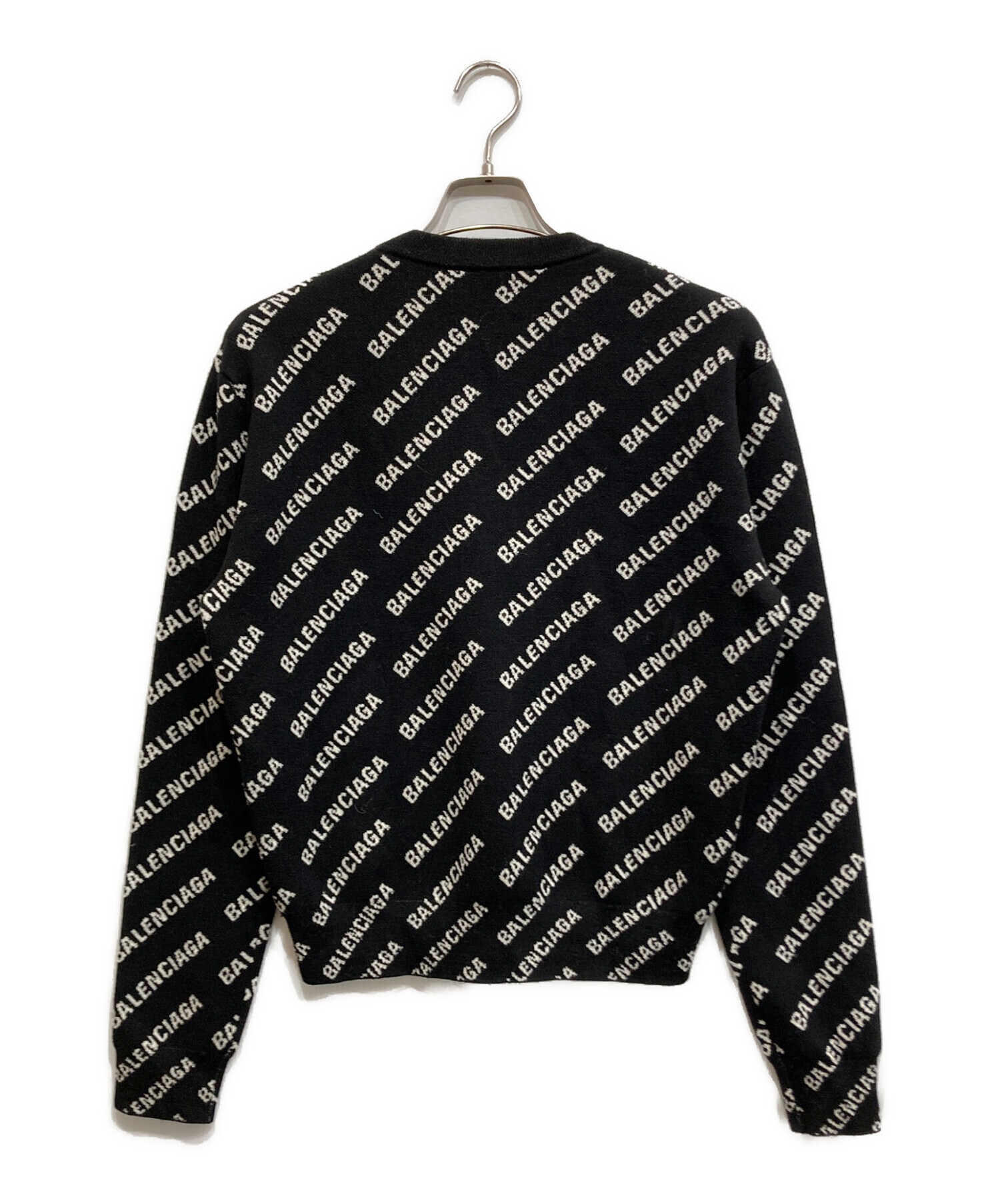中古・古着通販】BALENCIAGA (バレンシアガ) オールオーバーロゴニット 
