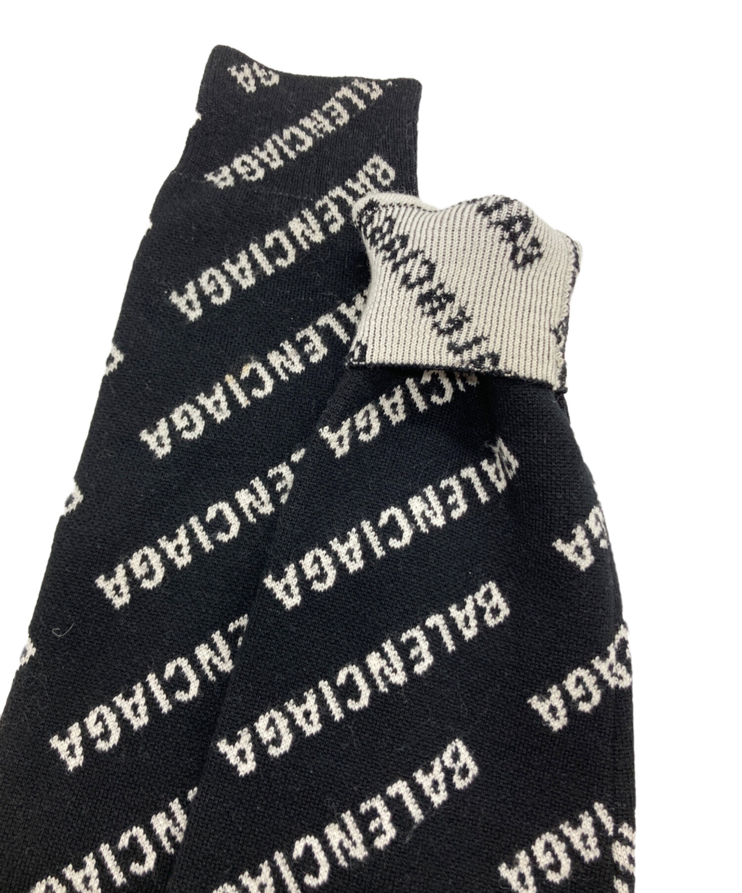 中古・古着通販】BALENCIAGA (バレンシアガ) オールオーバーロゴニット