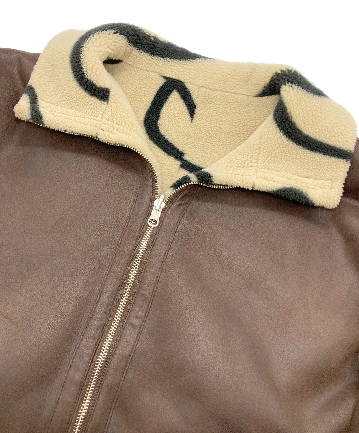 中古・古着通販】AMERI (アメリ) 2WAY REVERSIBLE BOA JACKET ベージュ
