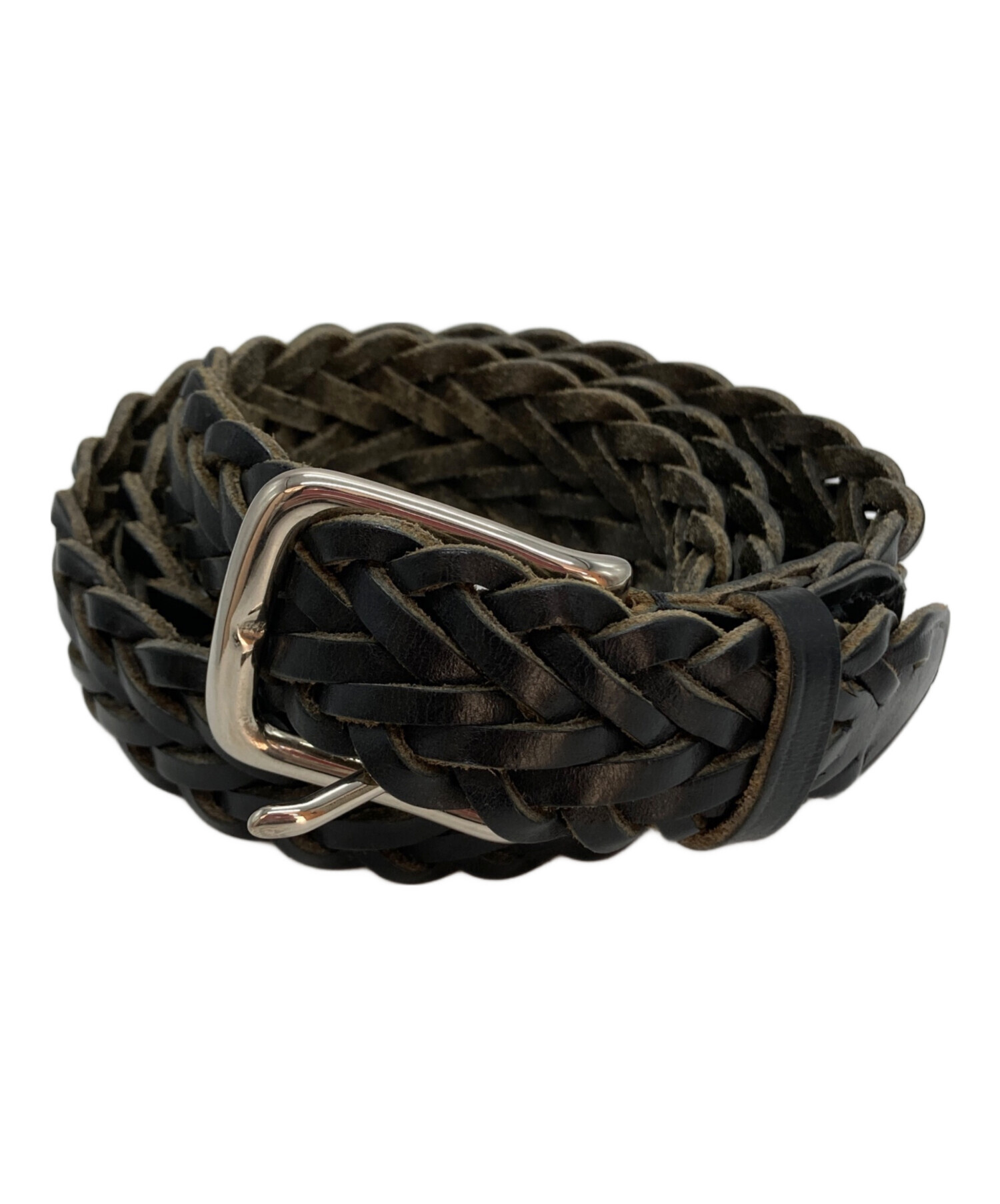 パ*ン様 WHITEHOUSE COX レザー編み込みベルト 中古・古着通販】Whitehouse Cox (ホワイトハウスコックス) 編み込み