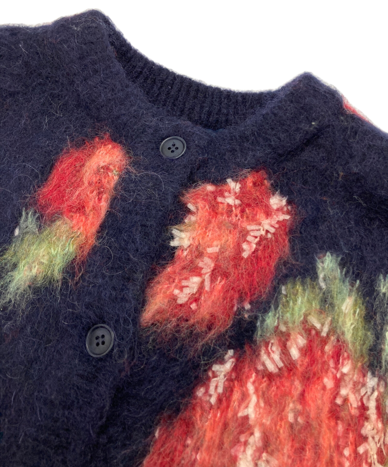 中古・古着通販】Ameri (アメリ) VERONICAJACQUARDKNIT ネイビー