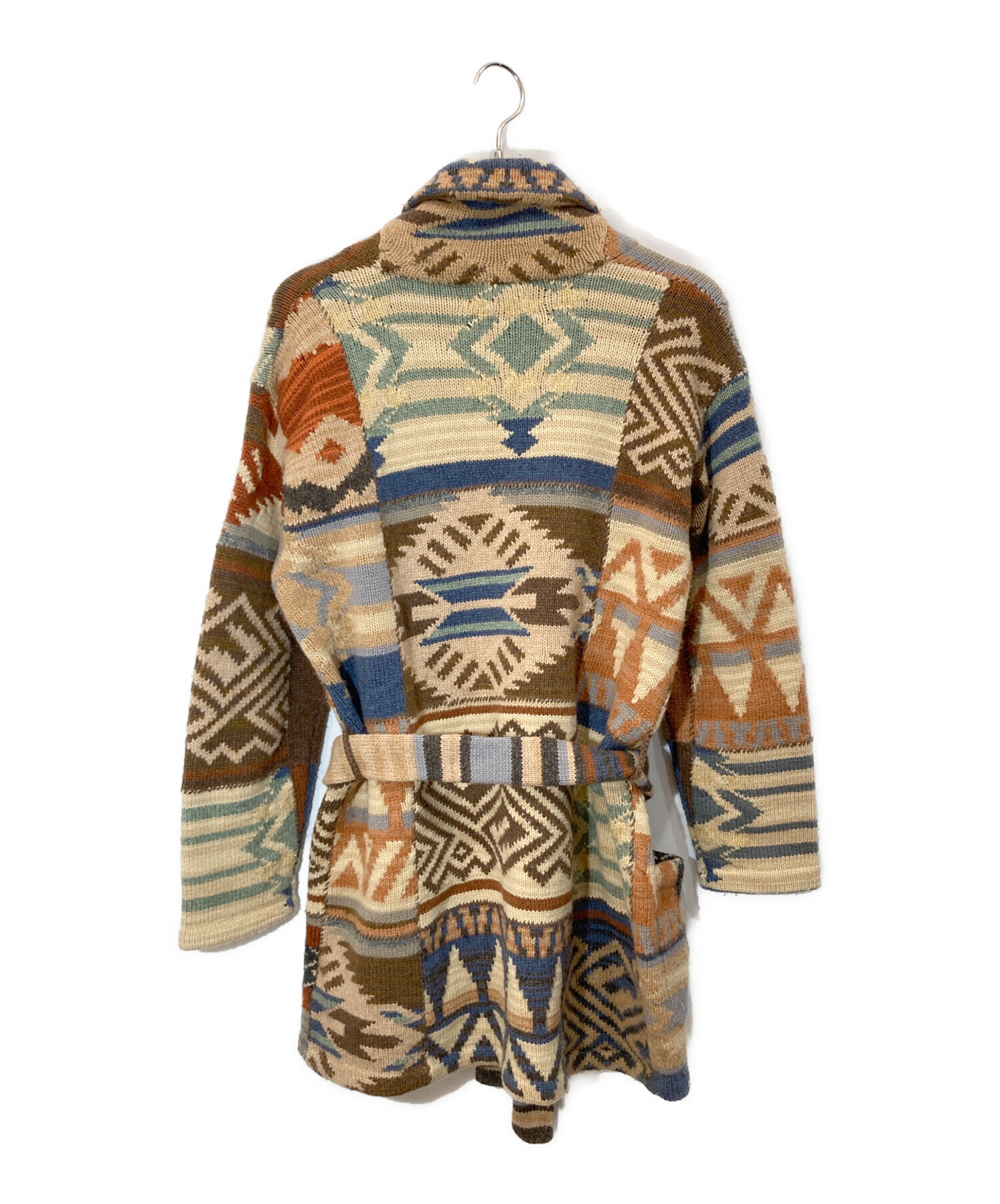 【美品】ラルフローレン ネイティブ柄 ガウンカーディガン XL ファー付 中古・古着通販】LAUREN RALPH LAUREN (ローレンラルフローレン