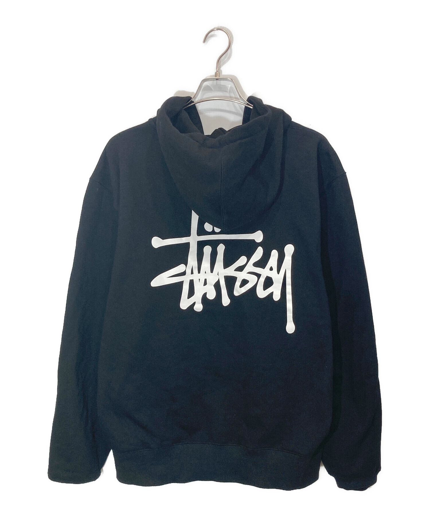中古・古着通販】stussy (ステューシー) ロゴジップパーカー ブラック