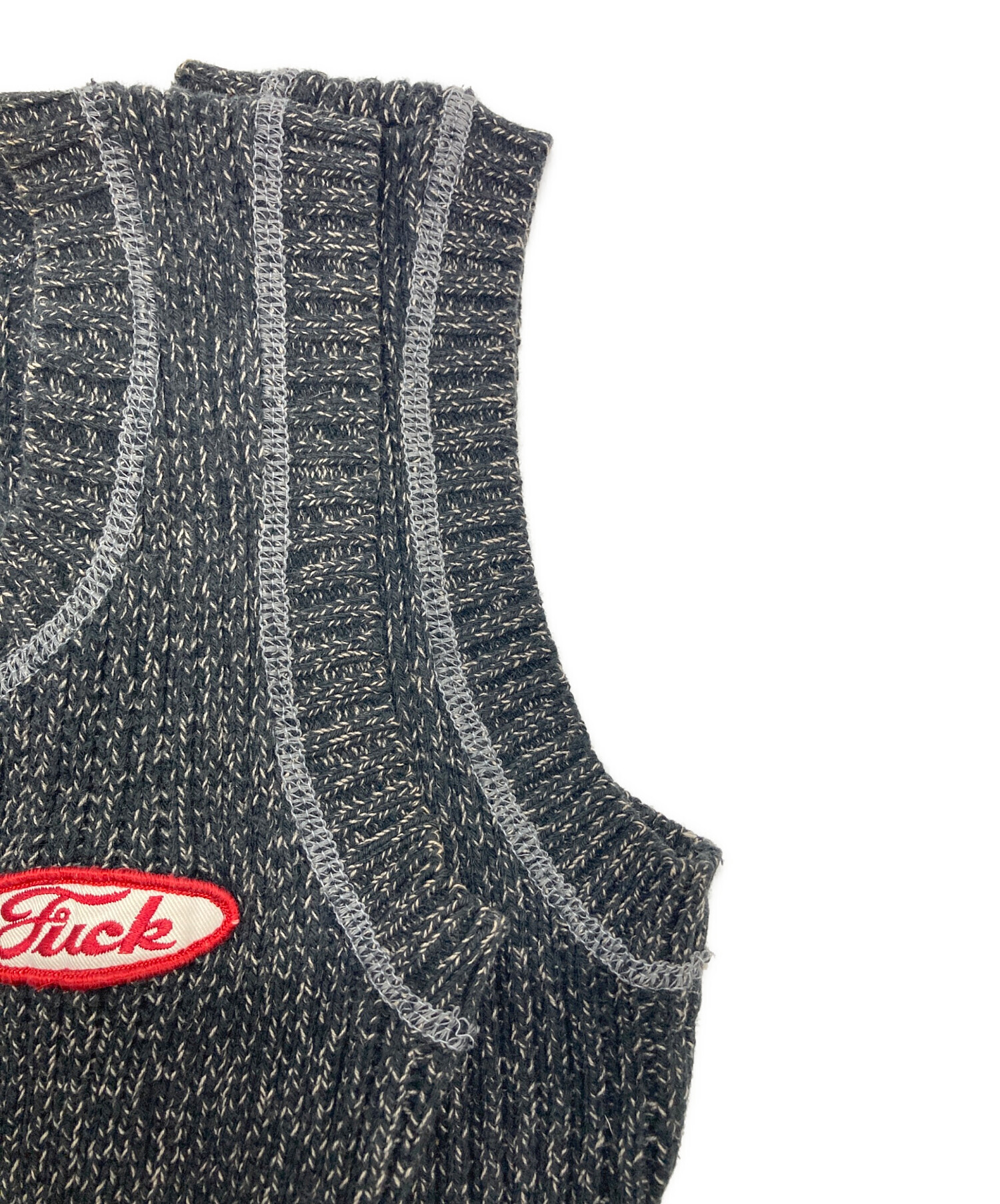 美品　ヒステリックグラマー　リブ　ニット　コットン　ノースリーブ　F レディース 中古・古着通販】Hysteric Glamour (ヒステリックグラマー