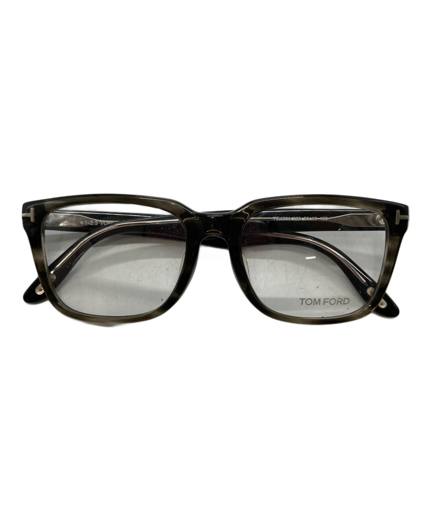 中古・古着通販】TOM FORD (トムフォード) 伊達眼鏡 グレー×ブラック 