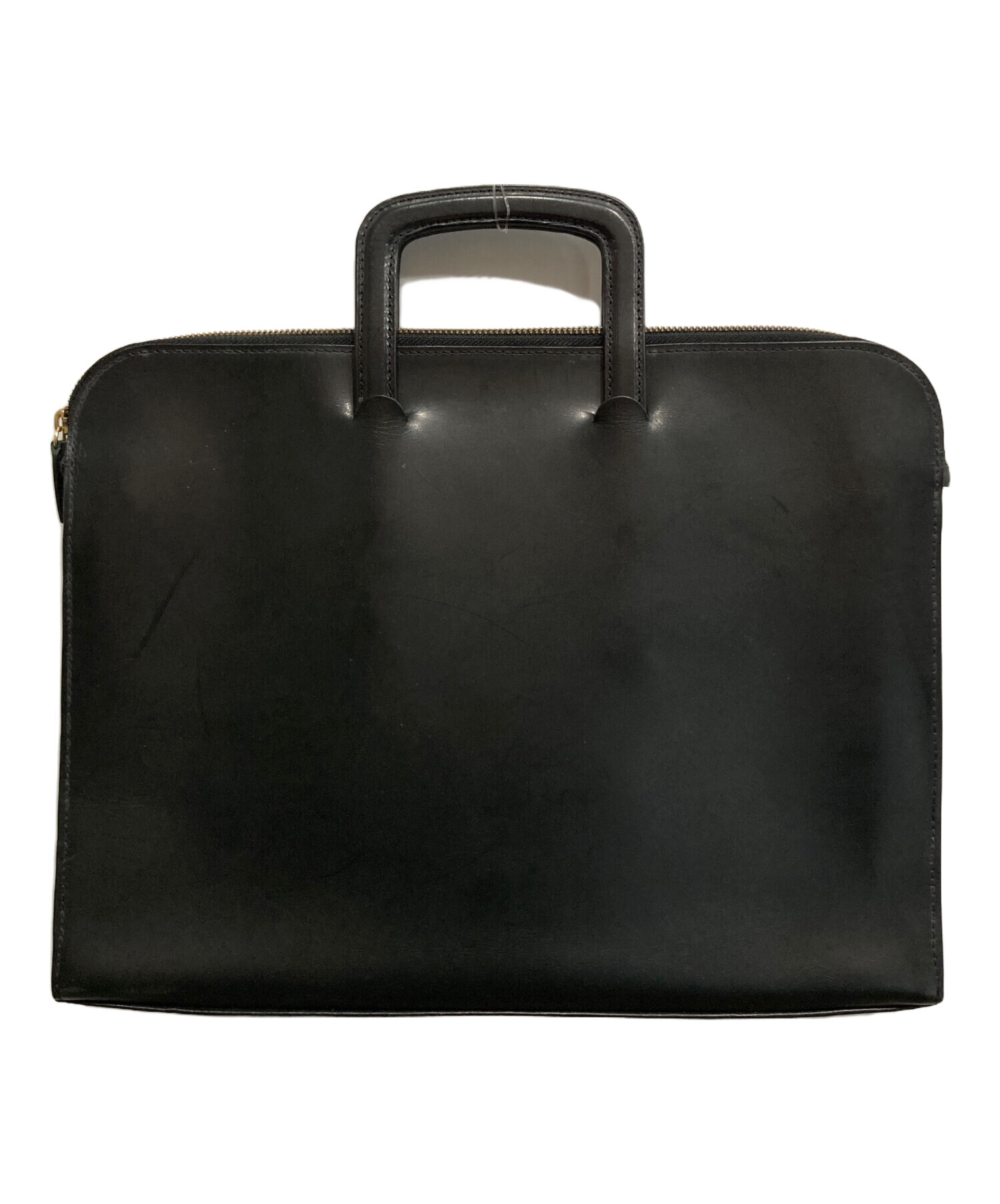 中古・古着通販】PORTER (ポーター) レザーブリーフケース ブラック 