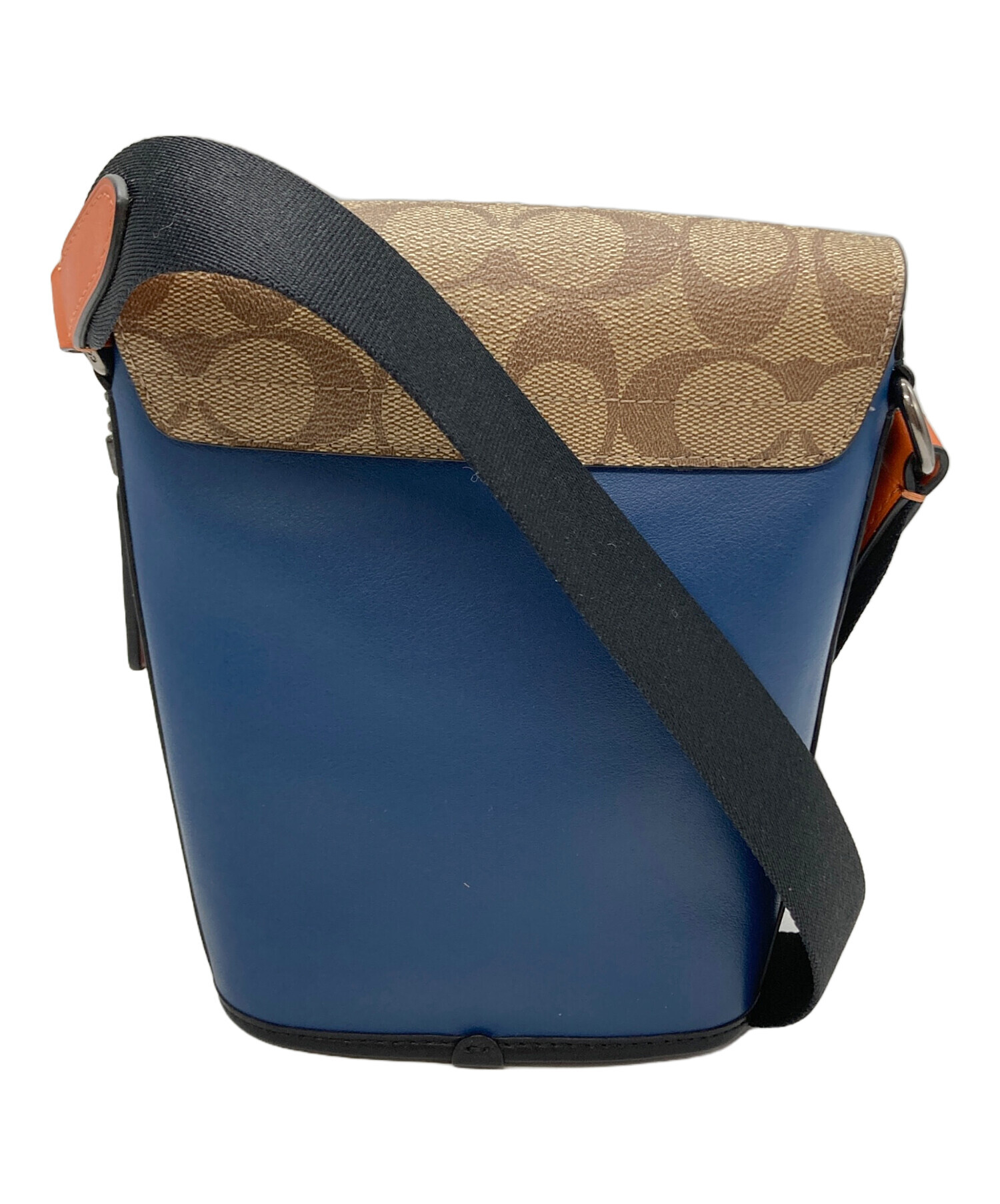 中古・古着通販】COACH (コーチ) ショルダーバッグ ベージュ×ブルー 