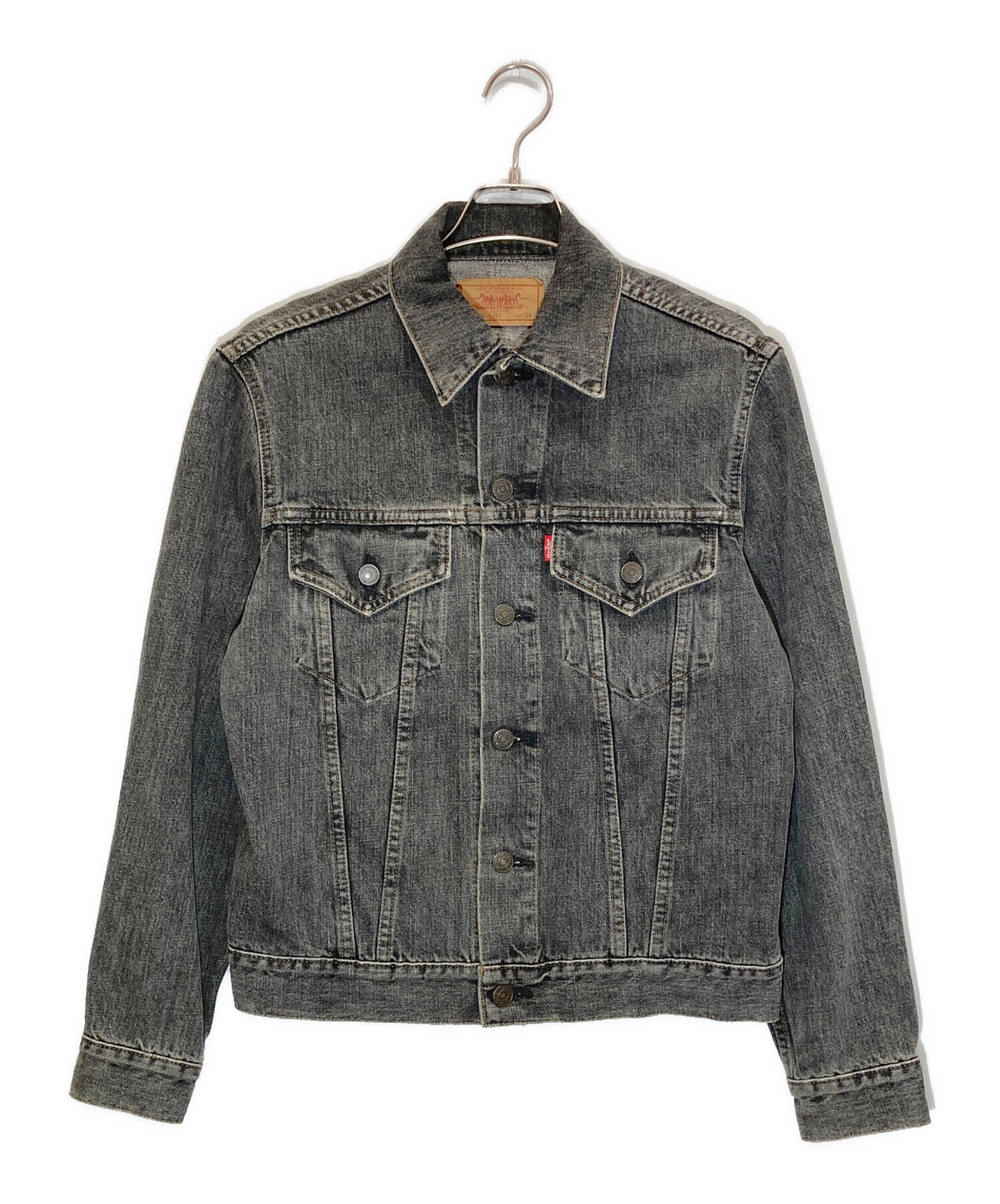 リーバイス　デニムジャケット　先染め 中古・古着通販】LEVI'S (リーバイス) 先染めブラックデニムジャケット