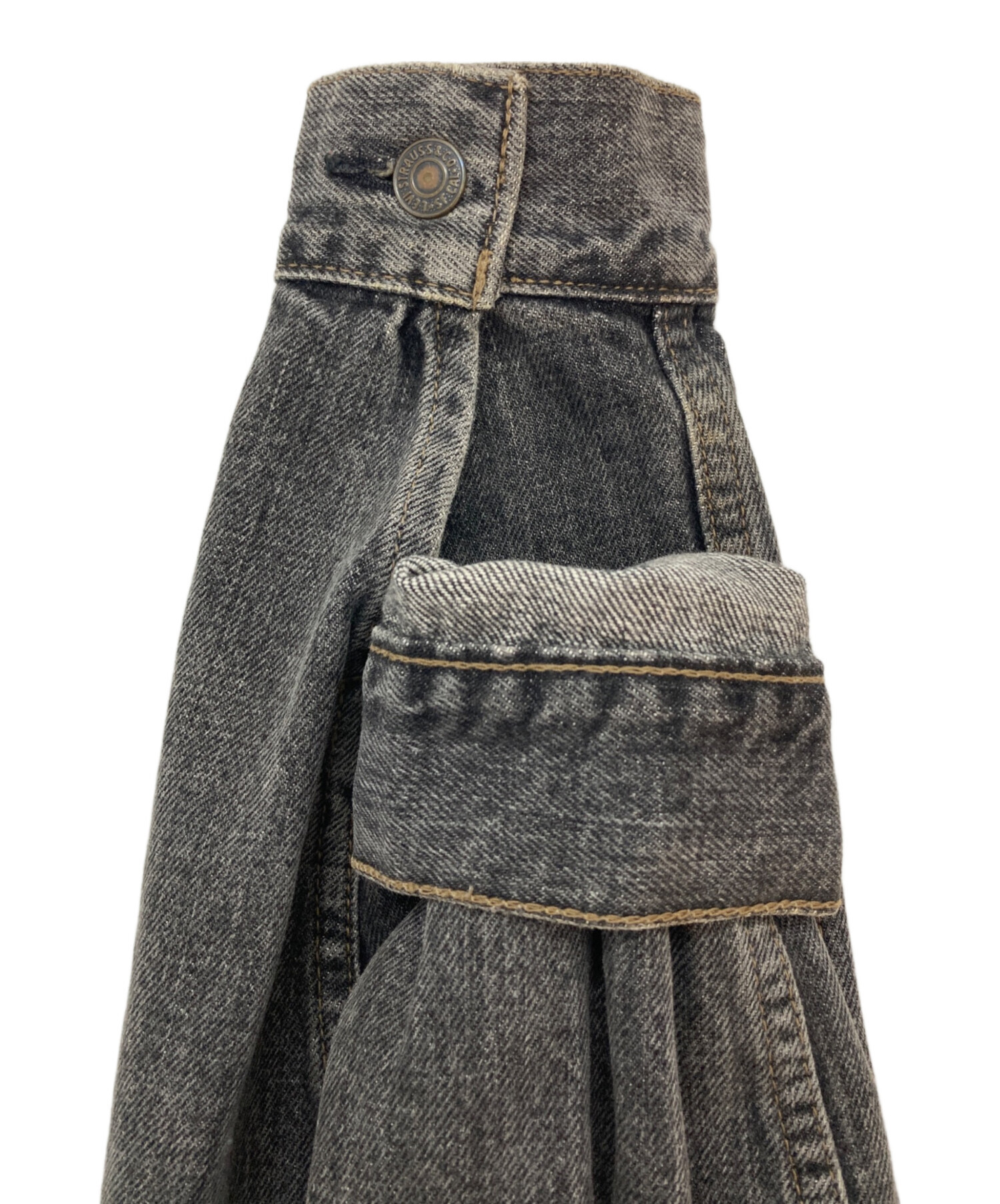 中古・古着通販】LEVI'S (リーバイス) 先染めブラックデニムジャケット