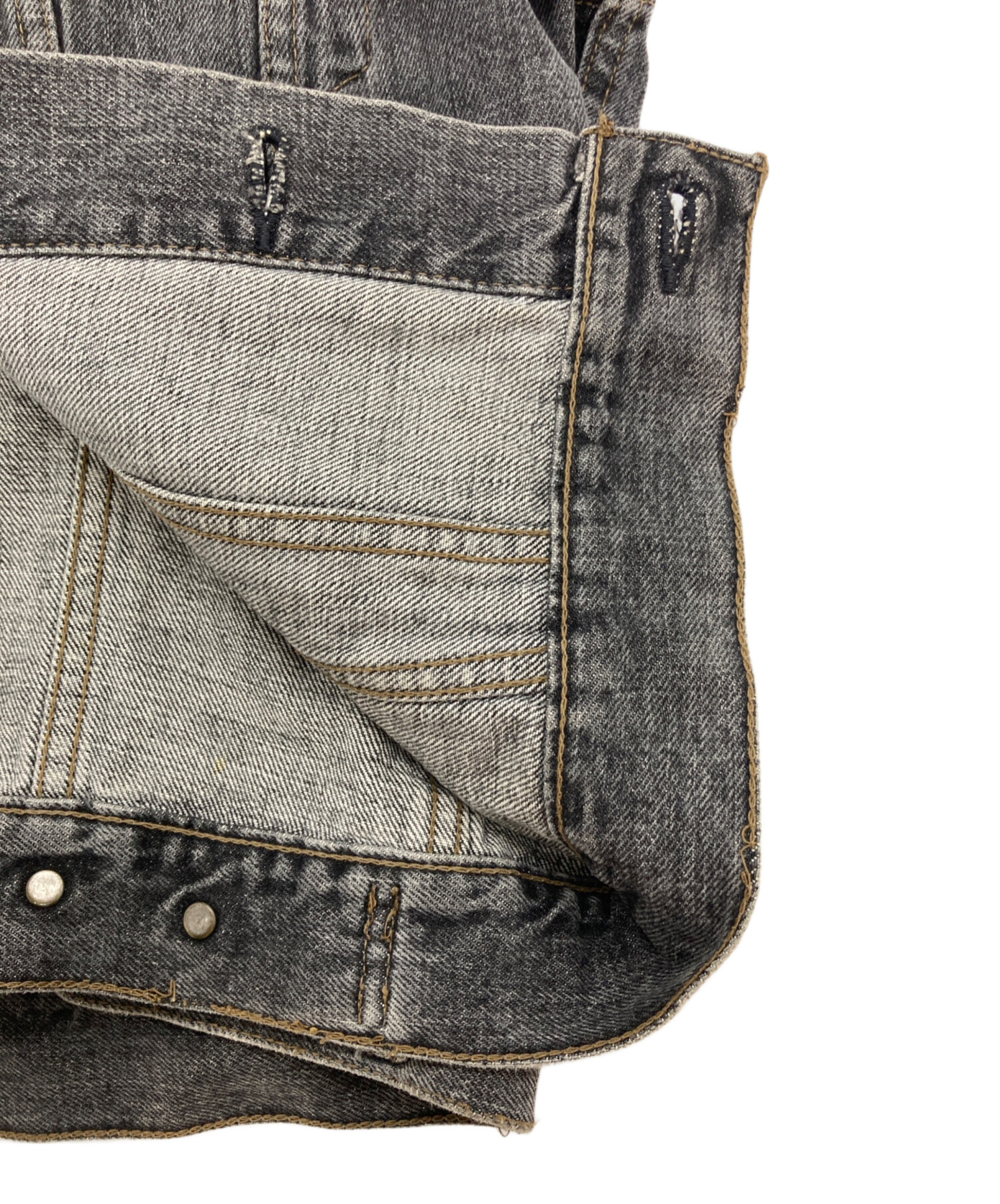 中古・古着通販】LEVI'S (リーバイス) 先染めブラックデニムジャケット