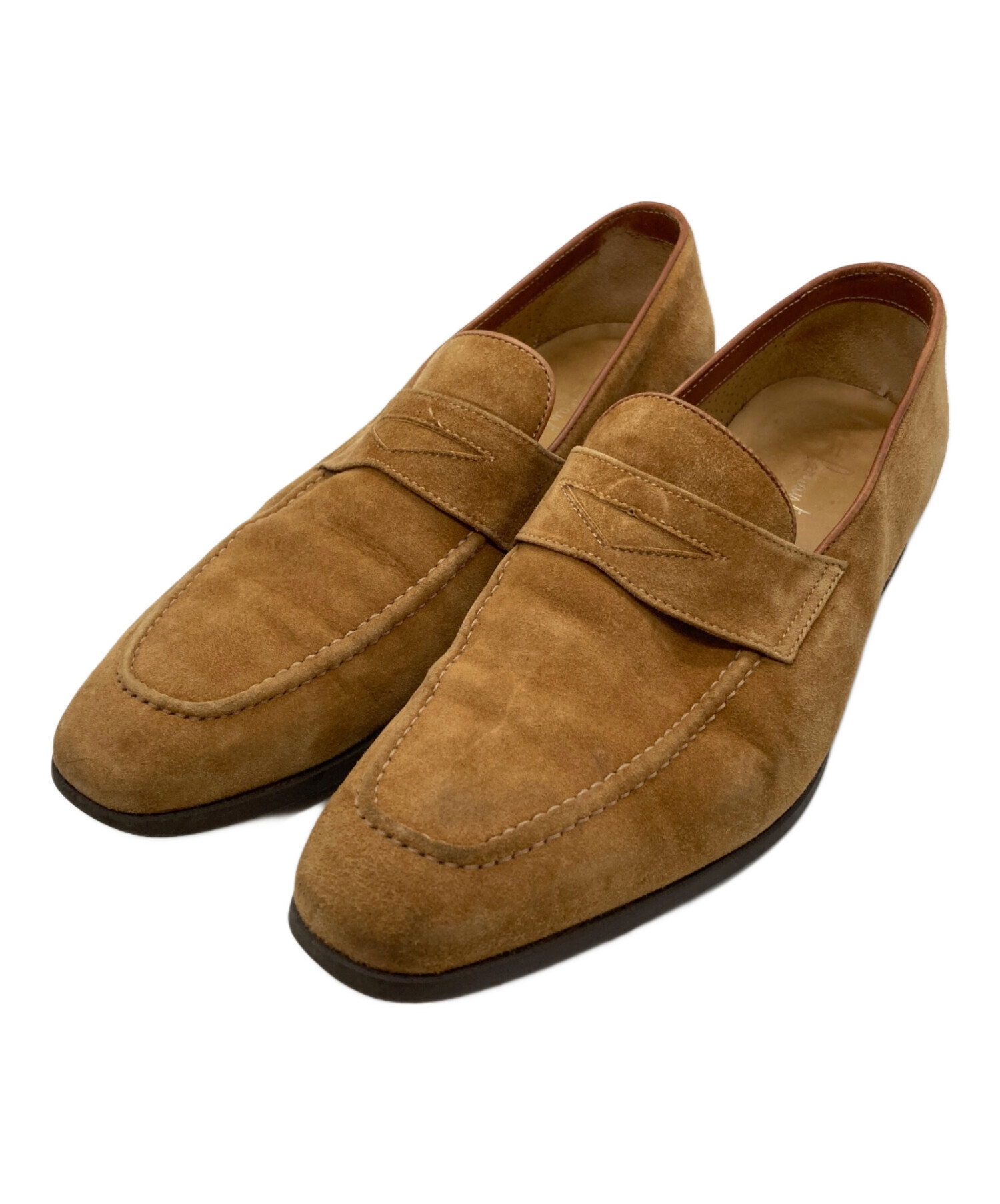 中古・古着通販】FERRANTE (フェランテ) スエードローファー ベージュ