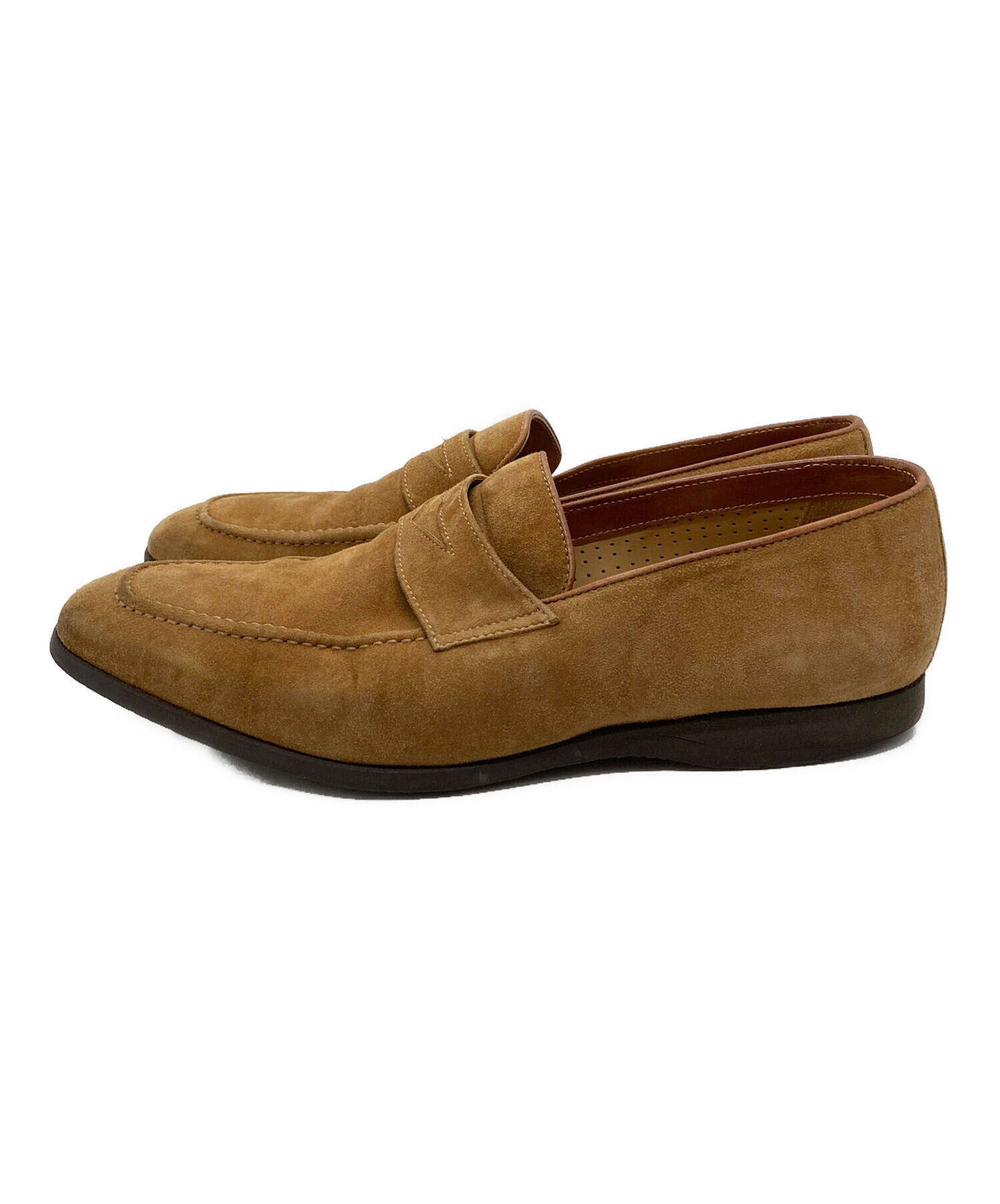 中古・古着通販】FERRANTE (フェランテ) スエードローファー ベージュ