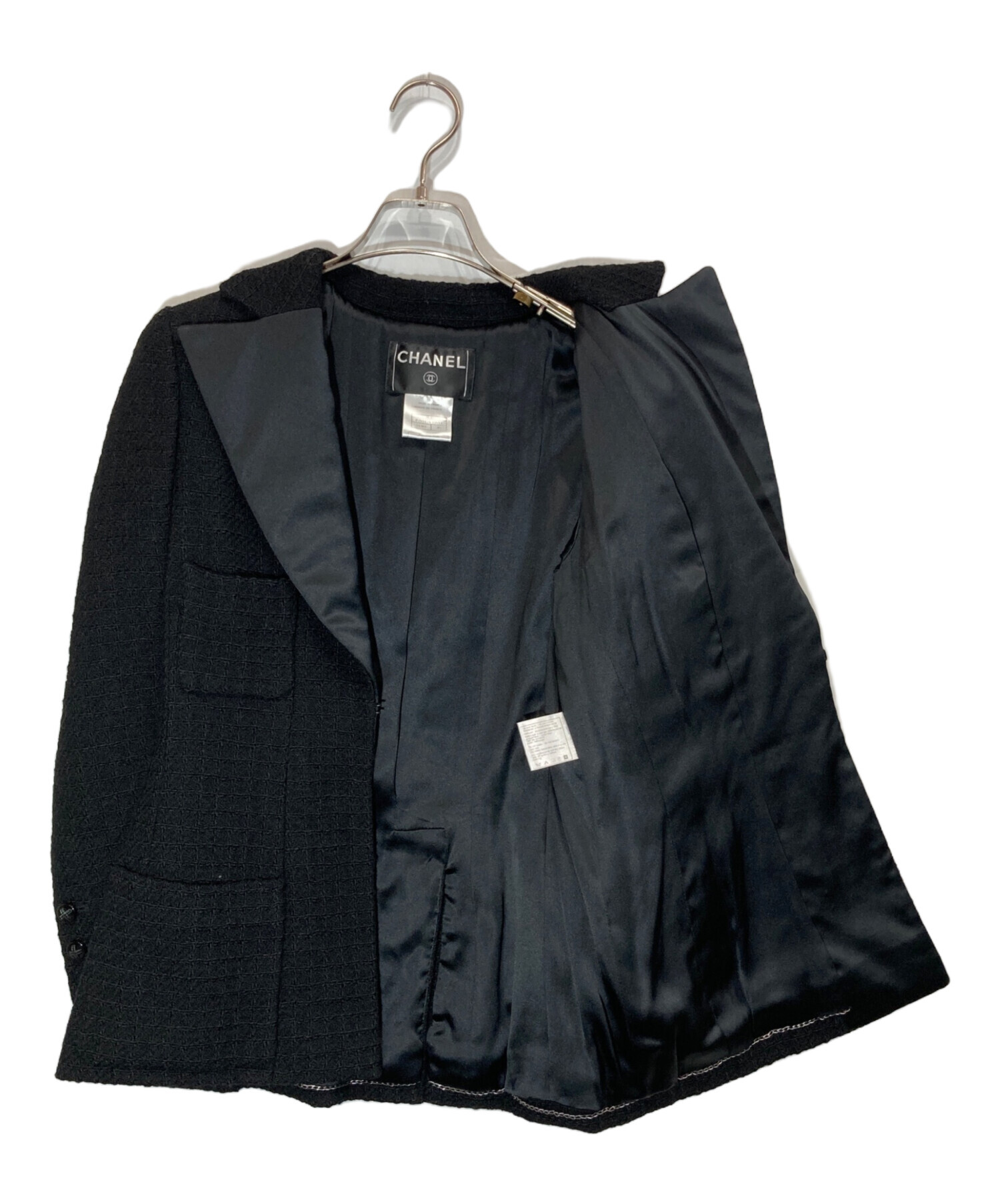 中古・古着通販】CHANEL (シャネル) ツイードジャケット ブラック