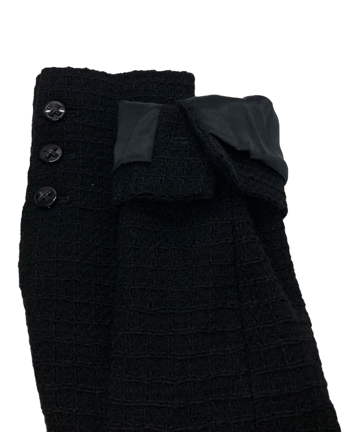 中古・古着通販】CHANEL (シャネル) ツイードジャケット ブラック