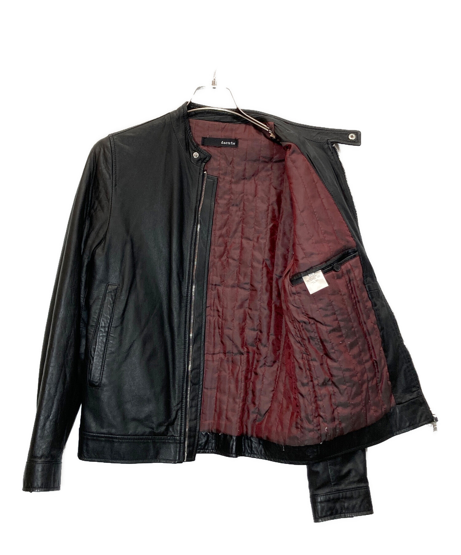 中古・古着通販】DACUTE (ダクテ) シングルライダースジャケット 