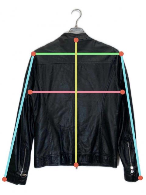 中古・古着通販】DACUTE (ダクテ) シングルライダースジャケット 中古・古着通販】DACUTE (ダクテ) シングルライダースジャケット