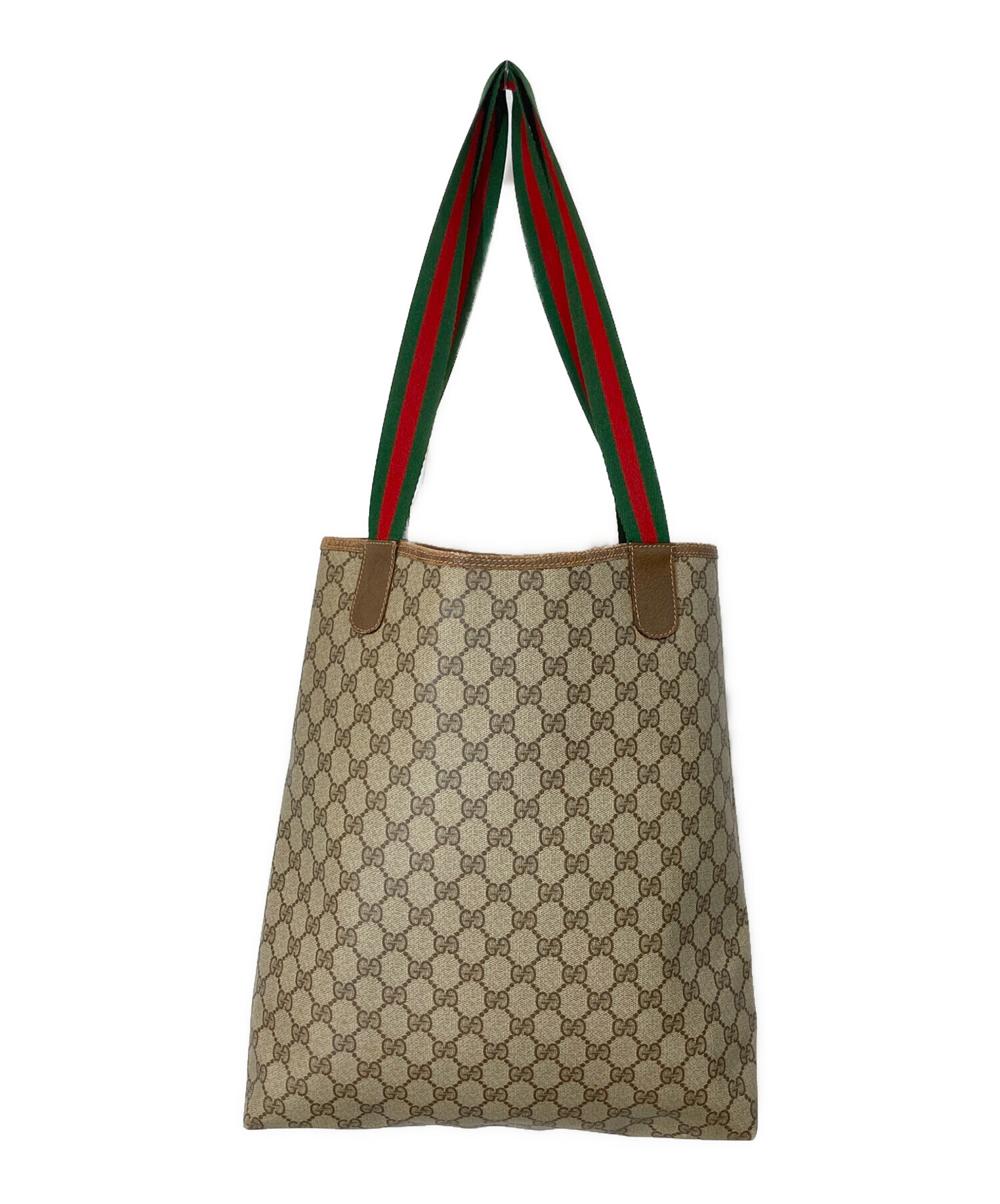 中古・古着通販】GUCCI (グッチ) GGスプリームトートバッグ ブラウン
