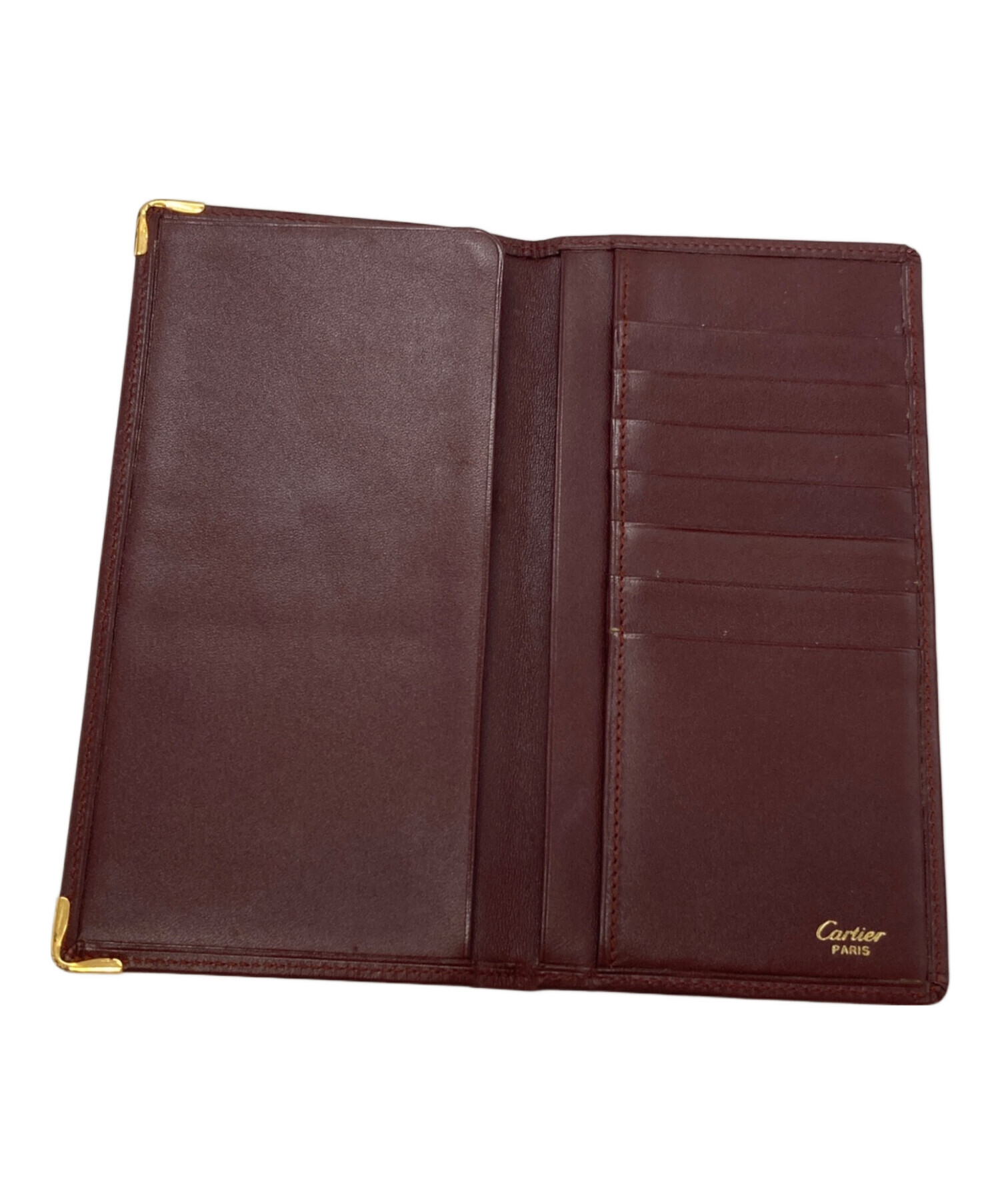 【廃盤】カルティエ長財布 中古・古着通販】Cartier (カルティエ) 長財布 ボルドー サイズ