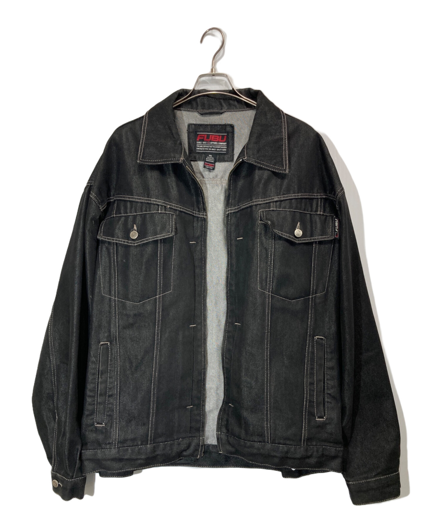中古・古着通販】FUBU (フブ) ジップアップデニムジャケット ブラック 