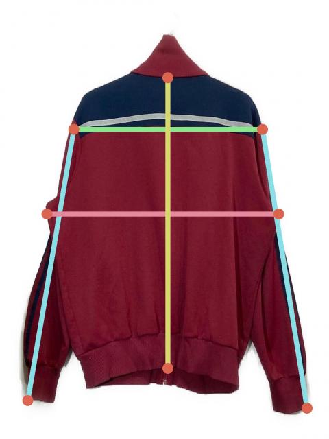 中古・古着通販】adidas (アディダス) ジャージジャケット ボルドー