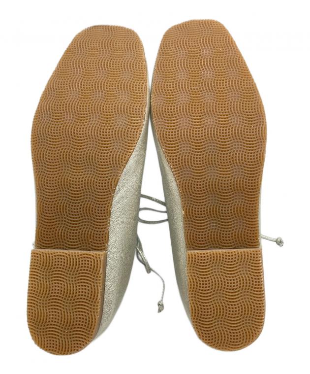 中古・古着通販】SUI (スイ) LACE UPフラットシューズ シルバー サイズ