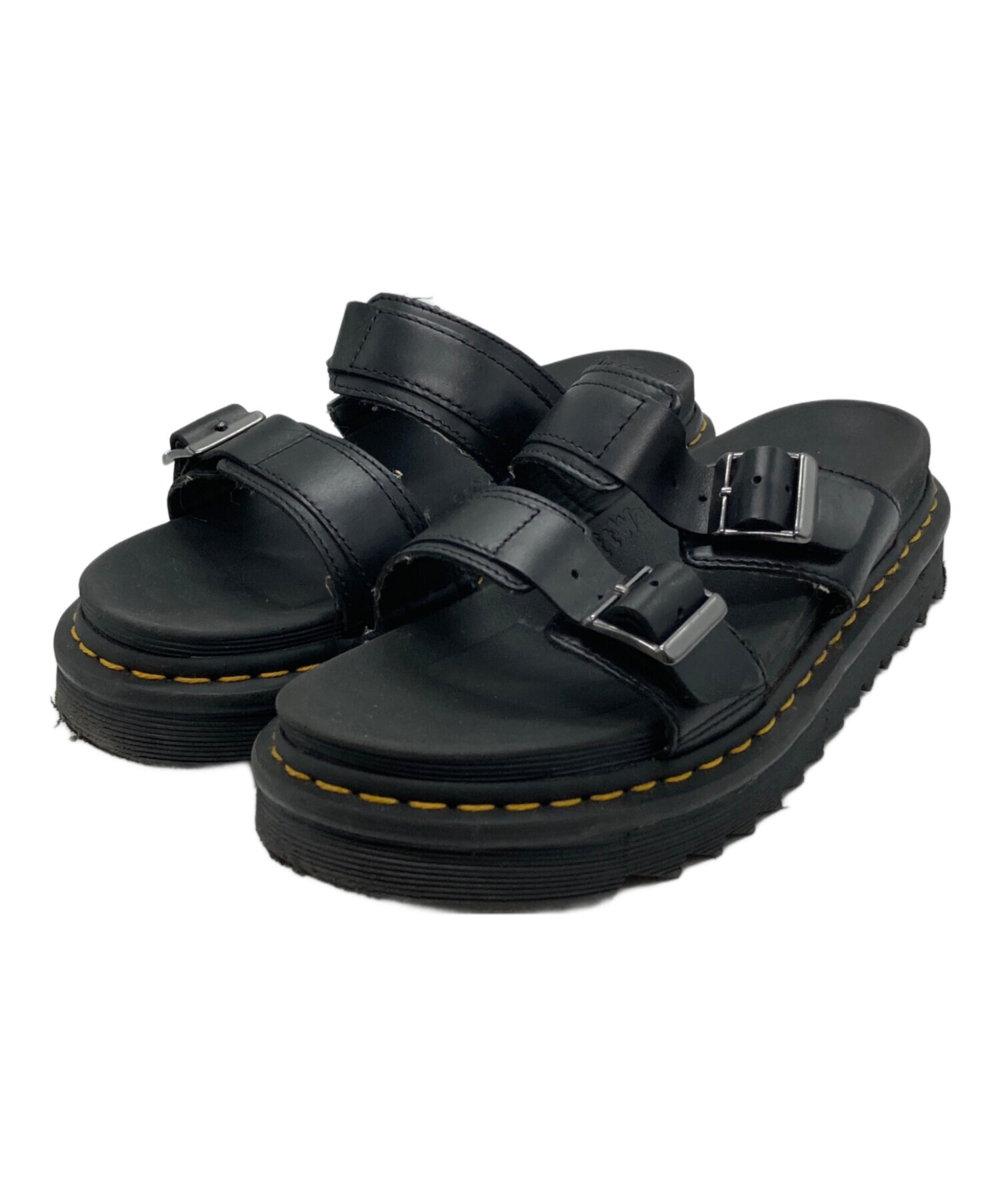 Dr.Martens サンダル MYLESⅡブラック ドクターマーチン レザー 中古・古着通販】Dr.Martens (ドクターマーチン) MYLES レザーサンダル