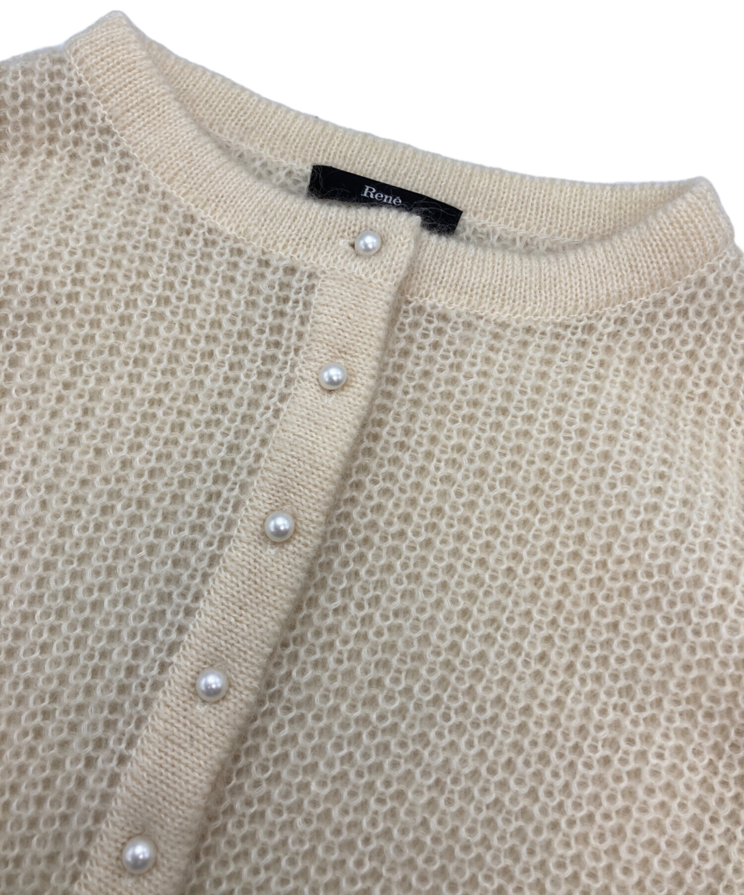 中古・古着通販】Rene (ルネ) キッドモヘヤパールカーディガン