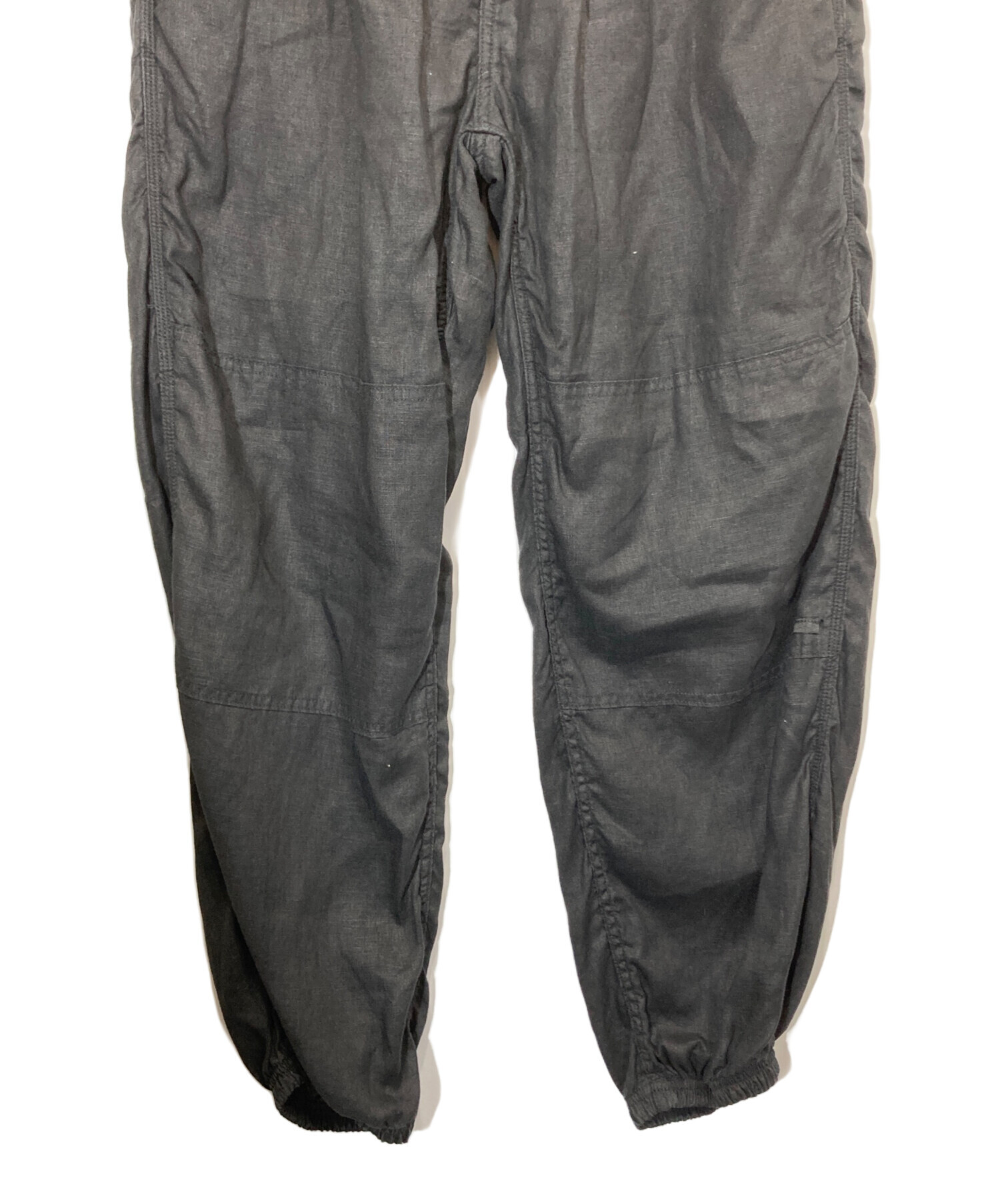 中古・古着通販】CAHLUMN (カウラム) LINEN GYM PANT ブラック サイズ