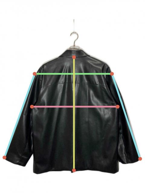 中古・古着通販】MIESROHE (ミースロエ) フェイクレザーカバーオール