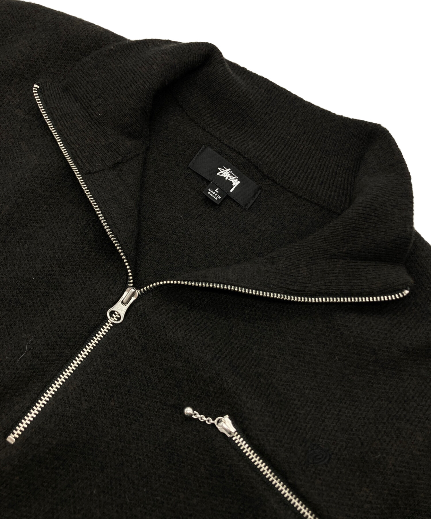 中古・古着通販】stussy (ステューシー) Half Zip Mock Neck Sweater 