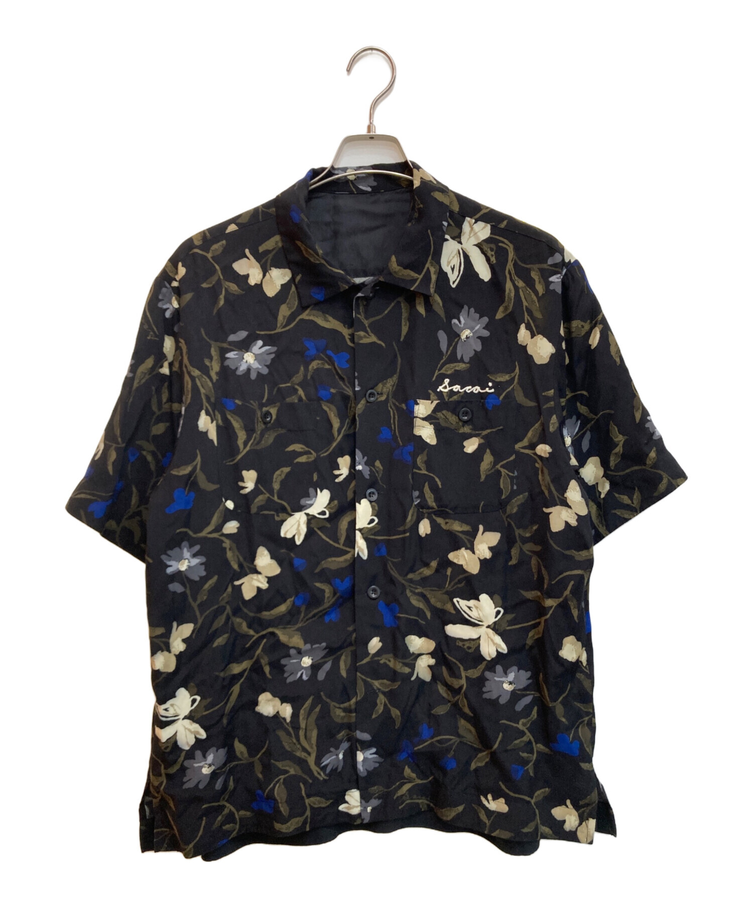 中古・古着通販】sacai (サカイ) Floral Print Shirt ブラック サイズ