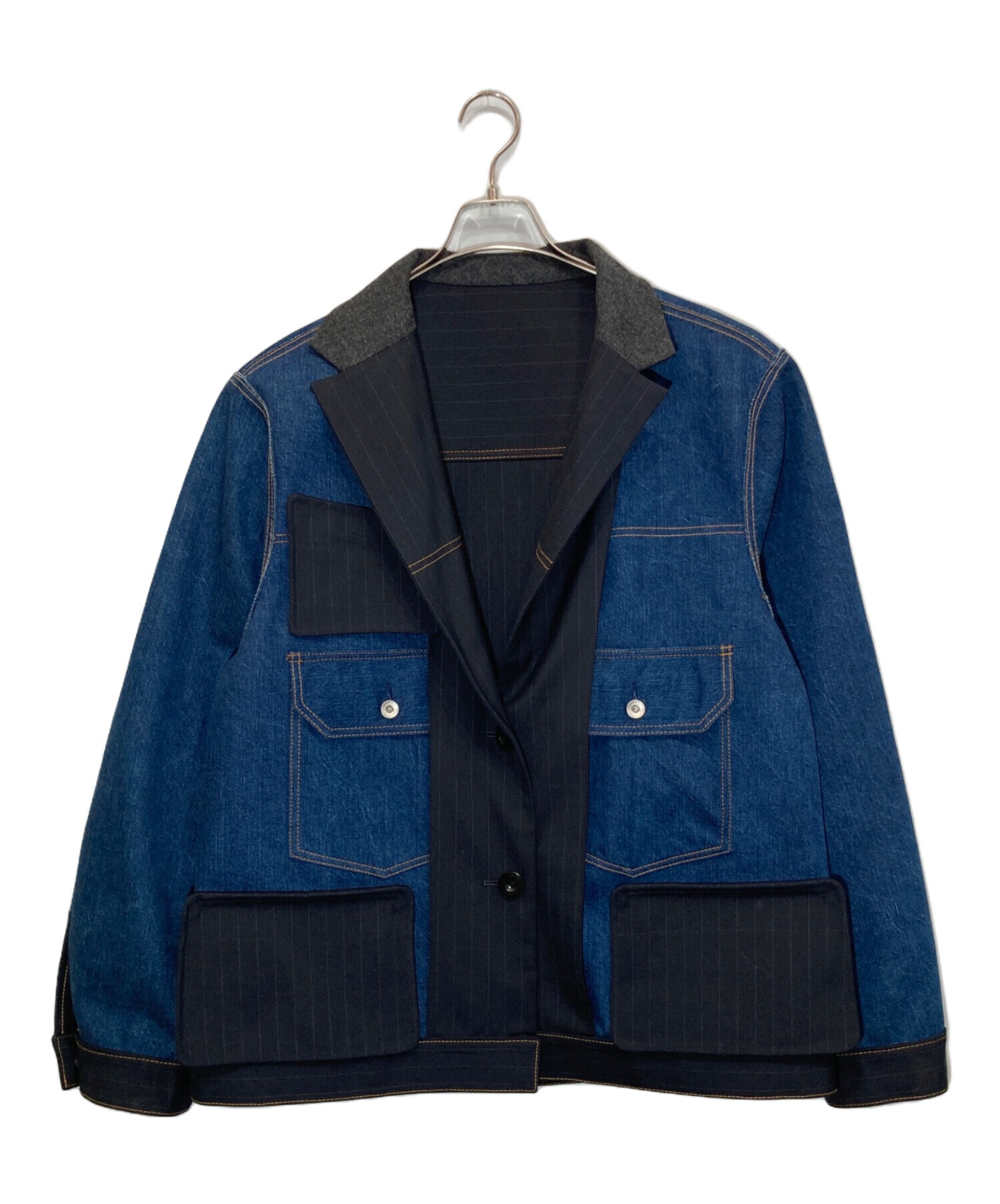 中古・古着通販】sacai (サカイ) Chalk Stripe Bonding Jacket