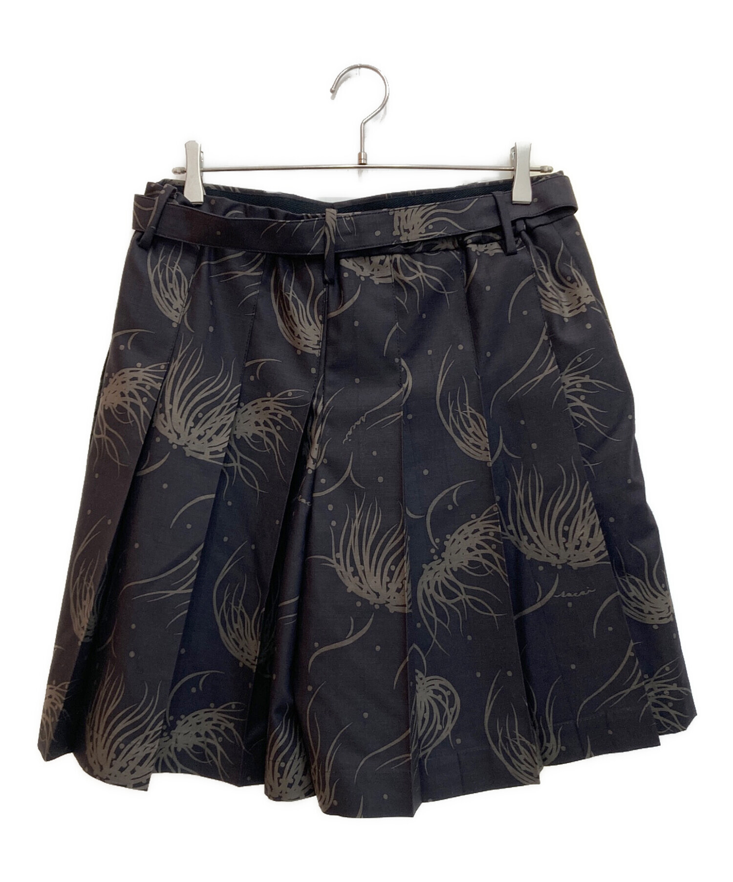 中古・古着通販】sacai (サカイ) ベルテッドプリーツハーフパンツ