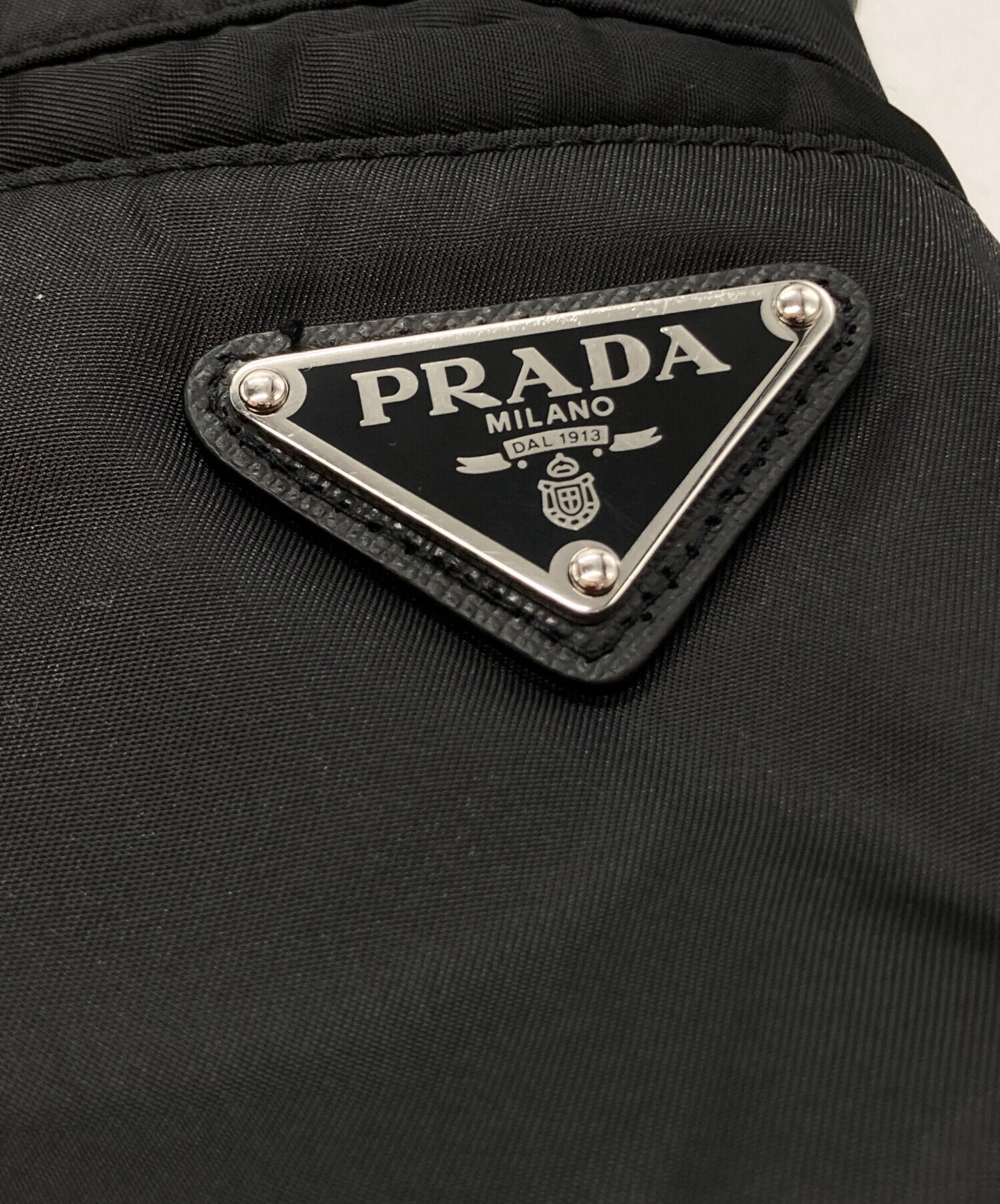 中古・古着通販】PRADA (プラダ) ナイロン中綿ハーフパンツ ブラック