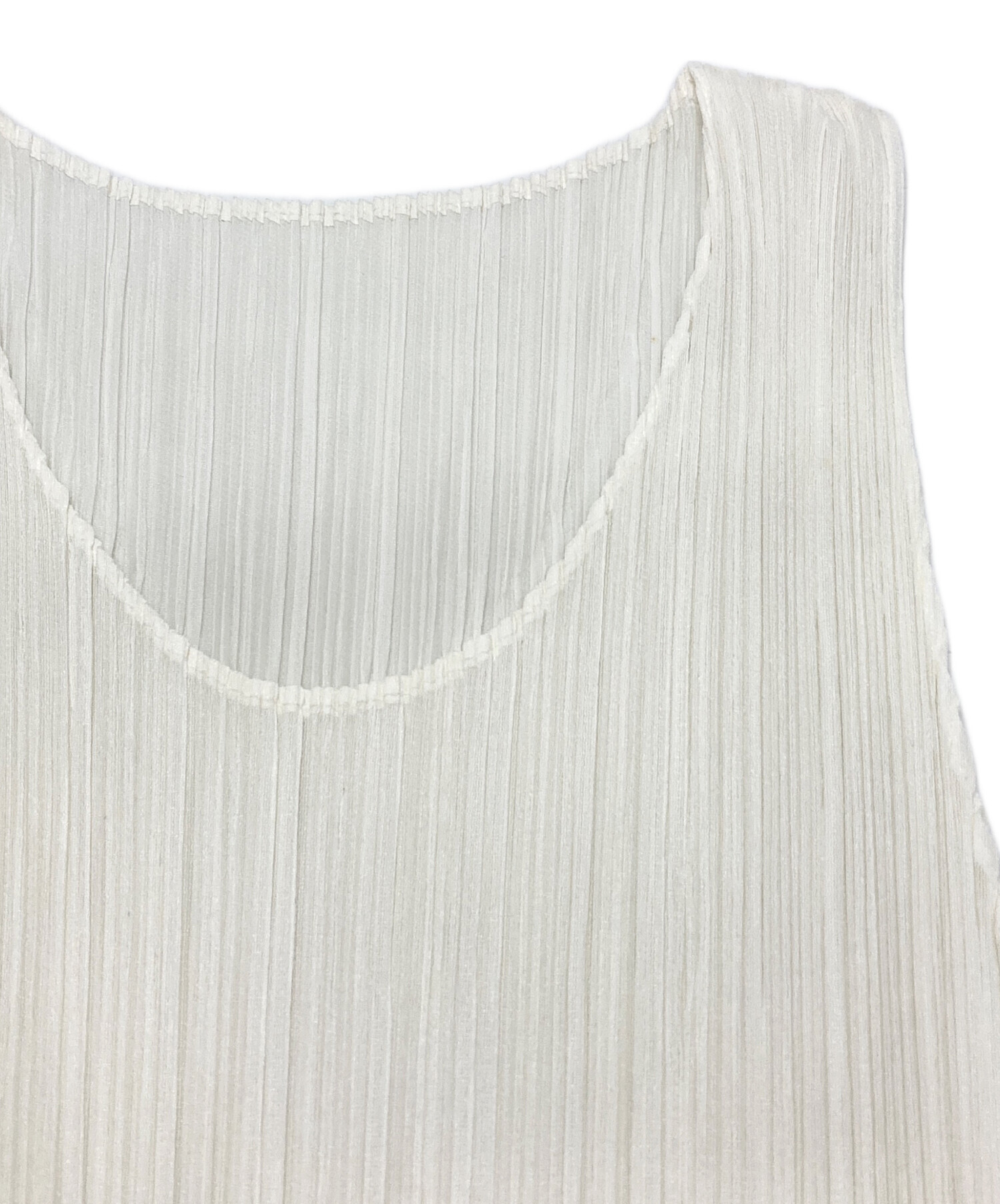 PLEATS PLEASE プリーツプリーズ ブラウス M 白 【古着】【中古】【送料無料】 中古・古着通販】PLEATS PLEASE (プリーツプリーズ) プリーツブラウス
