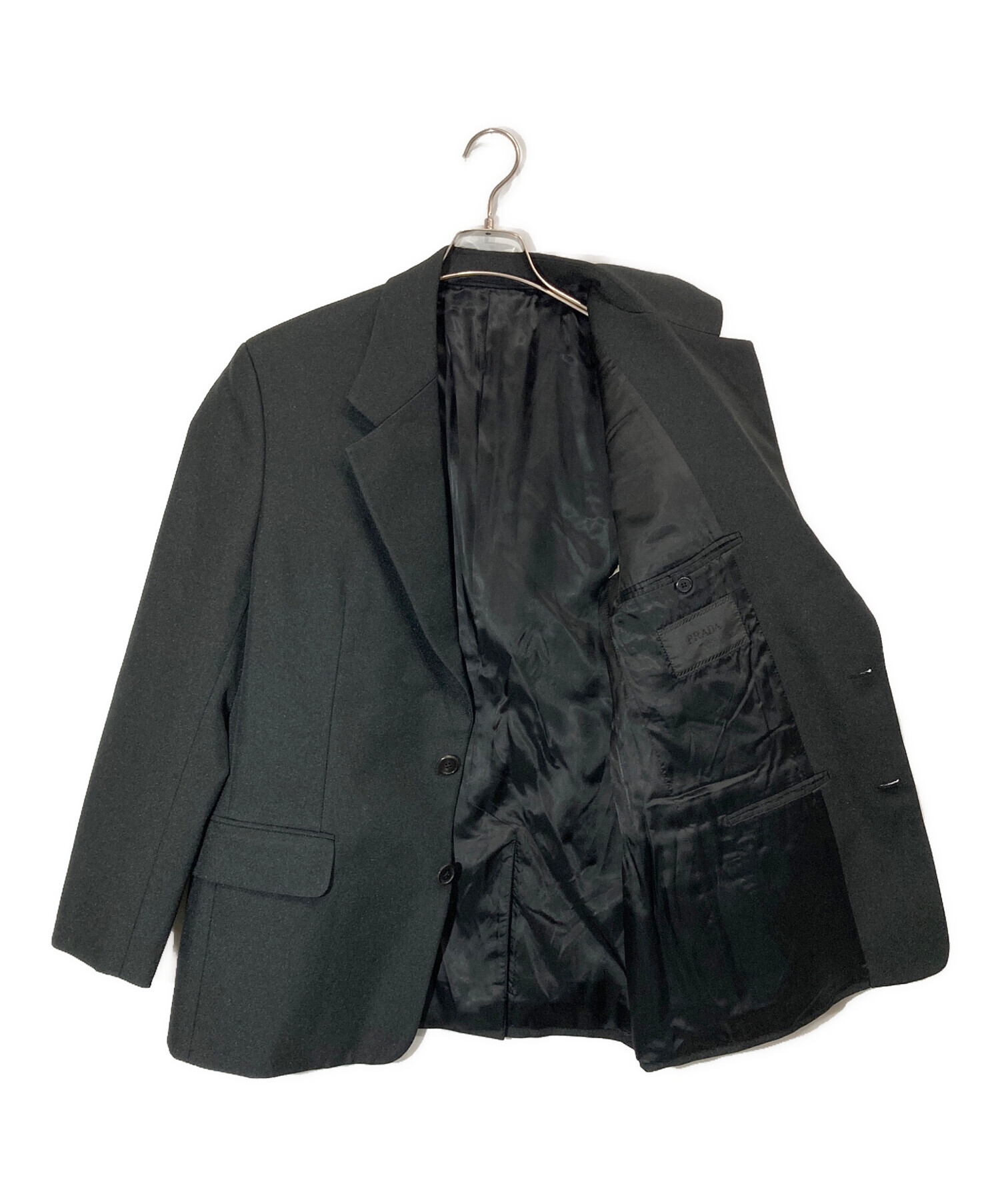 中古・古着通販】PRADA (プラダ) テーラードジャケット ブラック