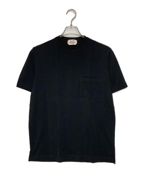 中古・古着通販】HERMES (エルメス) 鹿の子ポケットTシャツ ブラック