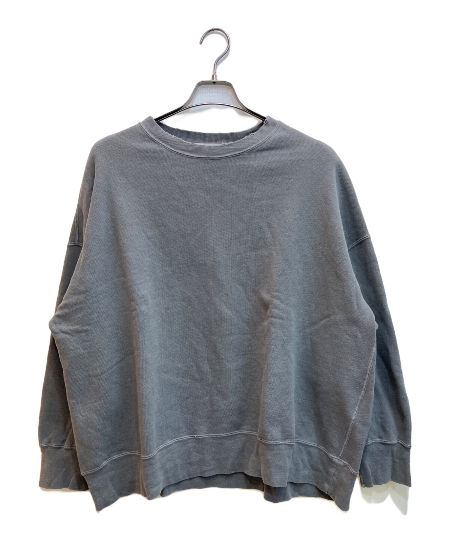 REMI RELIEF レミレリーフ スウェット M グレー 【古着】【中古】【送料無料】 中古・古着通販】REMI RELIEF (レミレリーフ) クラッシュ加工