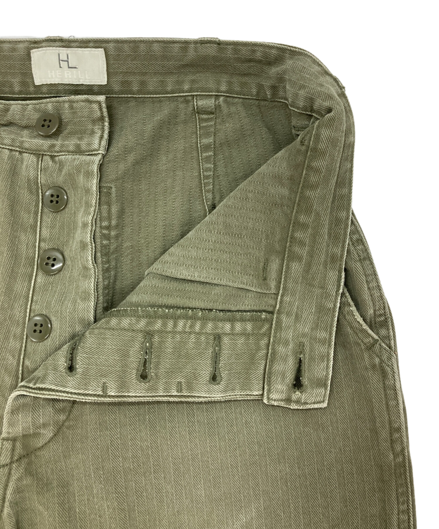 中古・古着通販】HERILL (ヘリル) USMC HBT pants オリーブ｜ブランド