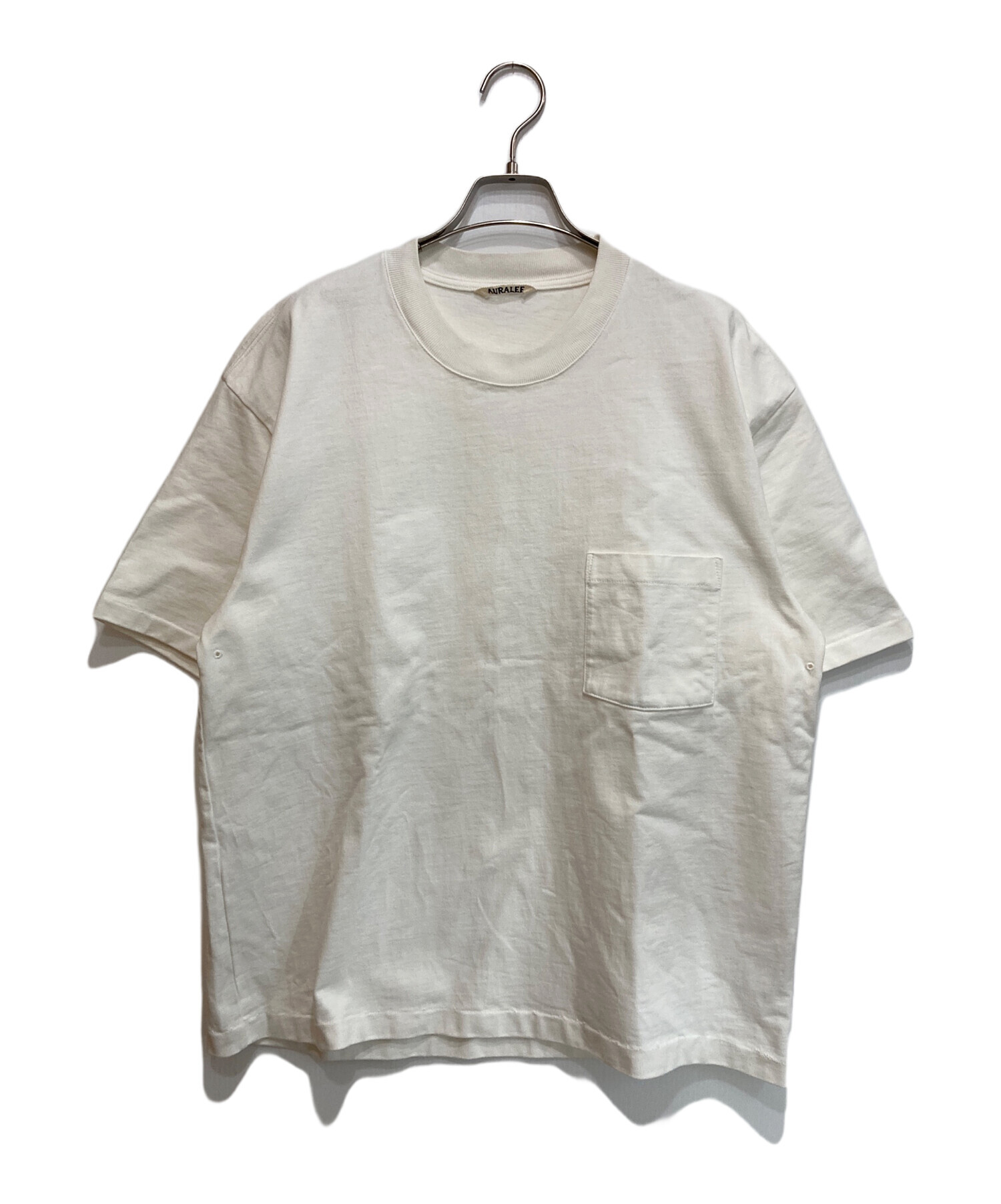 中古・古着通販】AURALEE (オーラリー) STAND-UP TEE ホワイト サイズ 