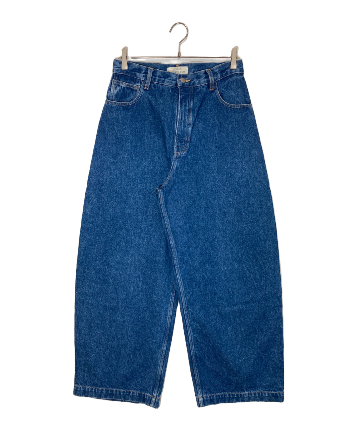 STUDIO NICHOLSON Sサイズ タック入り ワイドデニムパンツ スタジオニコルソン バルーン ボトム 札幌市 中央区 南12条 中古・古着通販】STUDIO NICHOLSON (スタジオ ニコルソン) ワイド