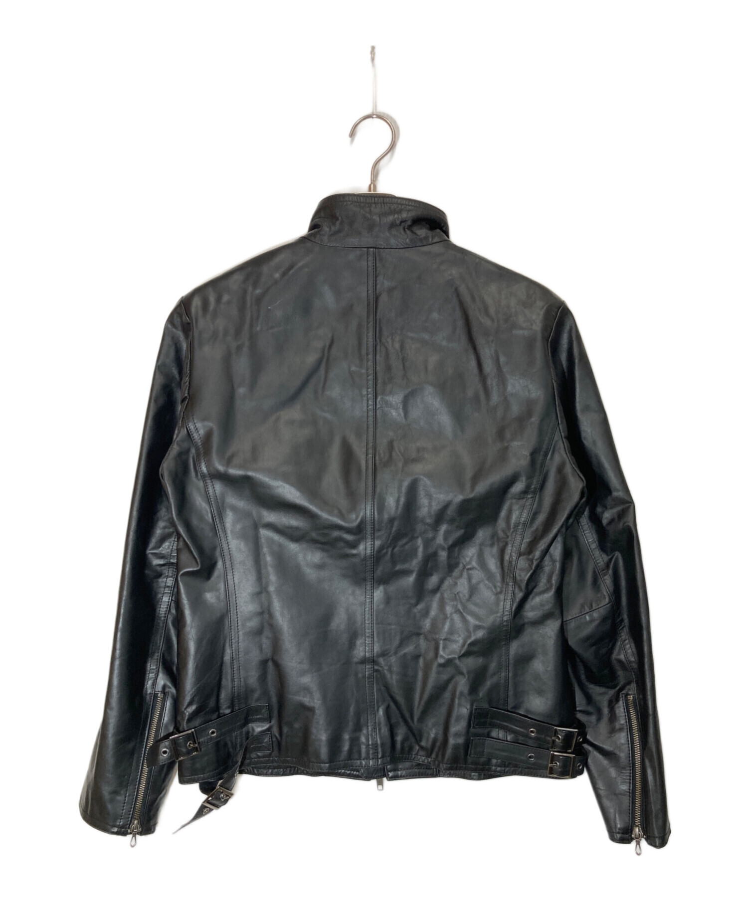 中古・古着通販】Haruf (ハルフ) ホースレザージャケット ブラック