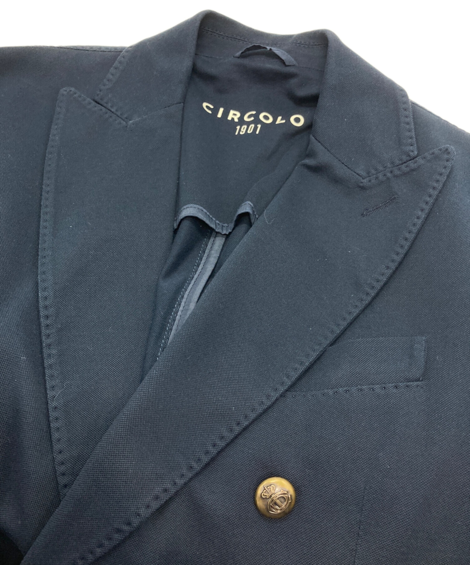 新品同様 タグ付 CIRCOLO ダブル ジャージー テーラードジャケット 46 中古・古着通販】Circolo 1901 (チルコロ1901) ピケジャージーダブル