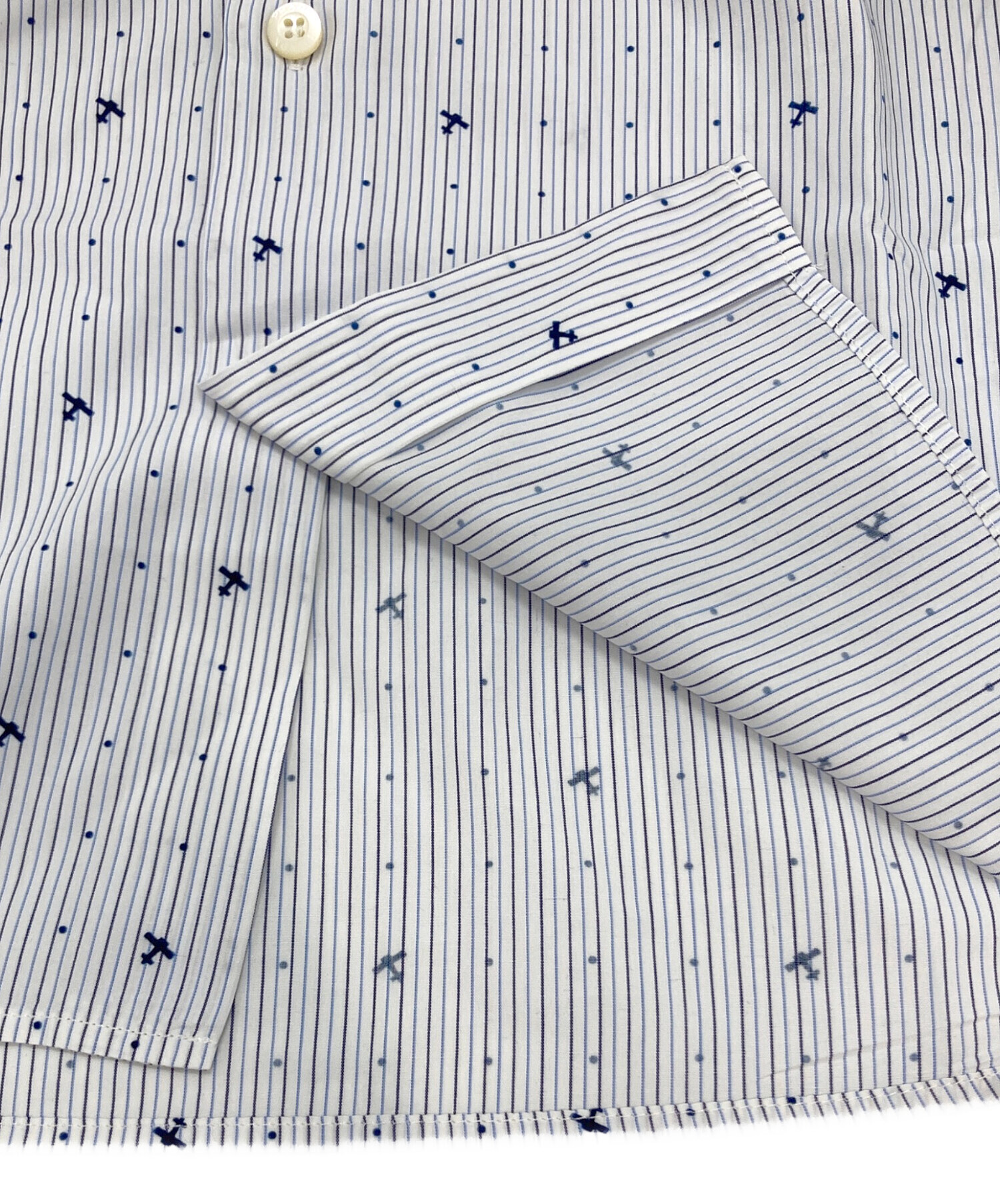 中古・古着通販】PRADA (プラダ) 総柄シャツ ブルー サイズ:39 