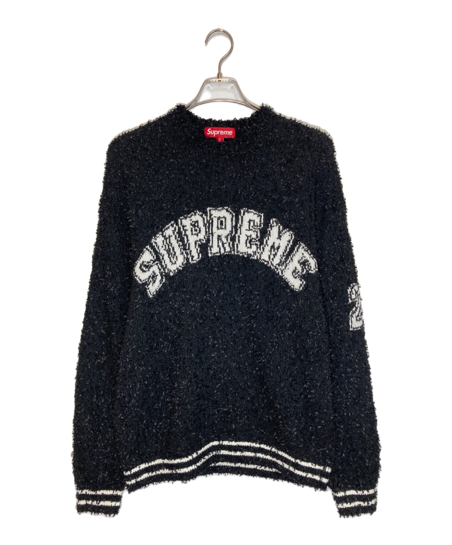 SupremeContrast Arc Sweater 黒 Mサイズ 完売モデル 中古・古着通販】SUPREME (シュプリーム) Textured Arc Sweater