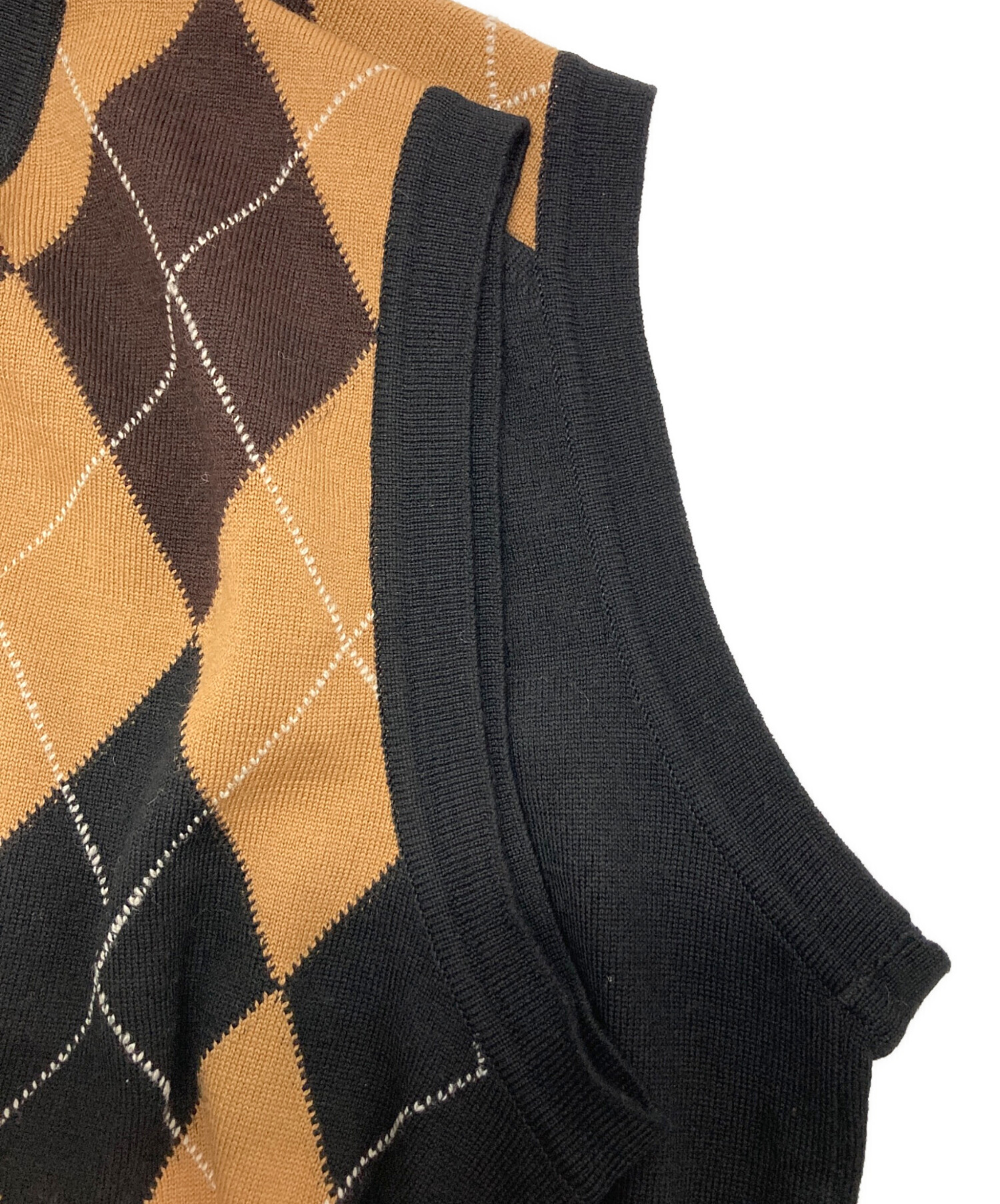 美品 JOHN SMEDLEY アーガイル ニットベスト メリノウール 英国製 中古・古着通販】JOHN SMEDLEY (ジョンスメドレー) アーガイルニット