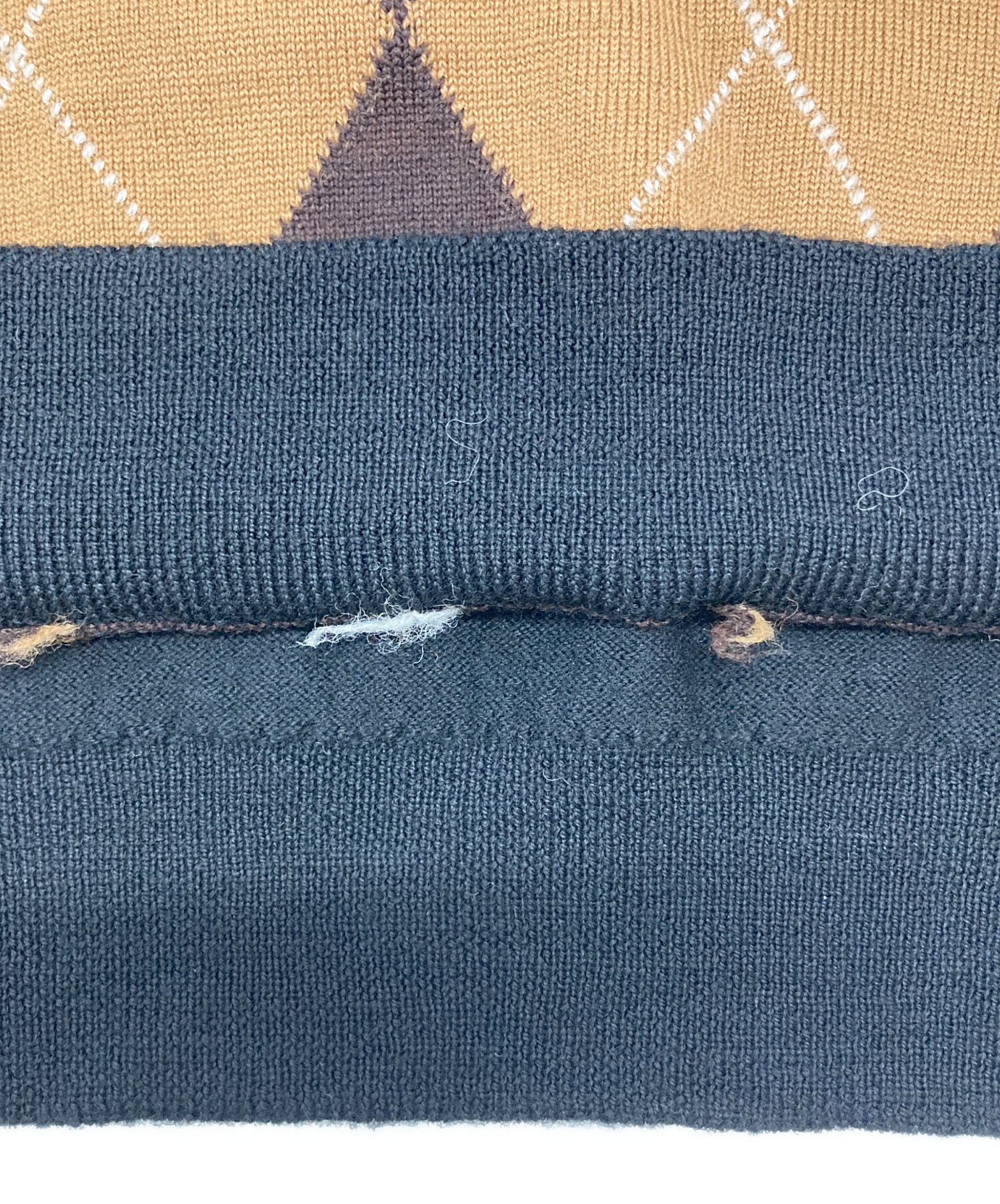 美品 JOHN SMEDLEY アーガイル ニットベスト メリノウール 英国製 中古・古着通販】JOHN SMEDLEY (ジョンスメドレー) アーガイルニット