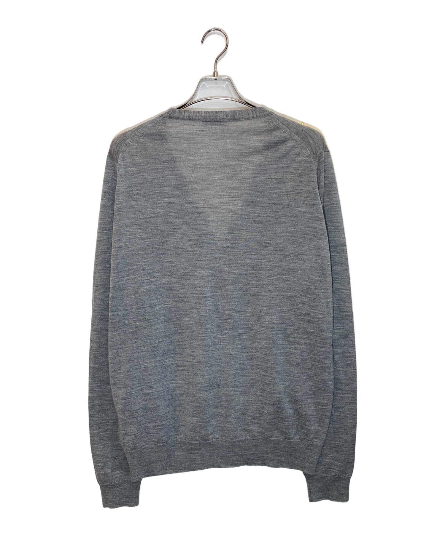 JOHN SMEDLEY クルーカーディガン メリノウール 現行 グレー L ジョンスメドレー JOHN SMEDLEY カーディガン メンズ JOHN SMEDLEY