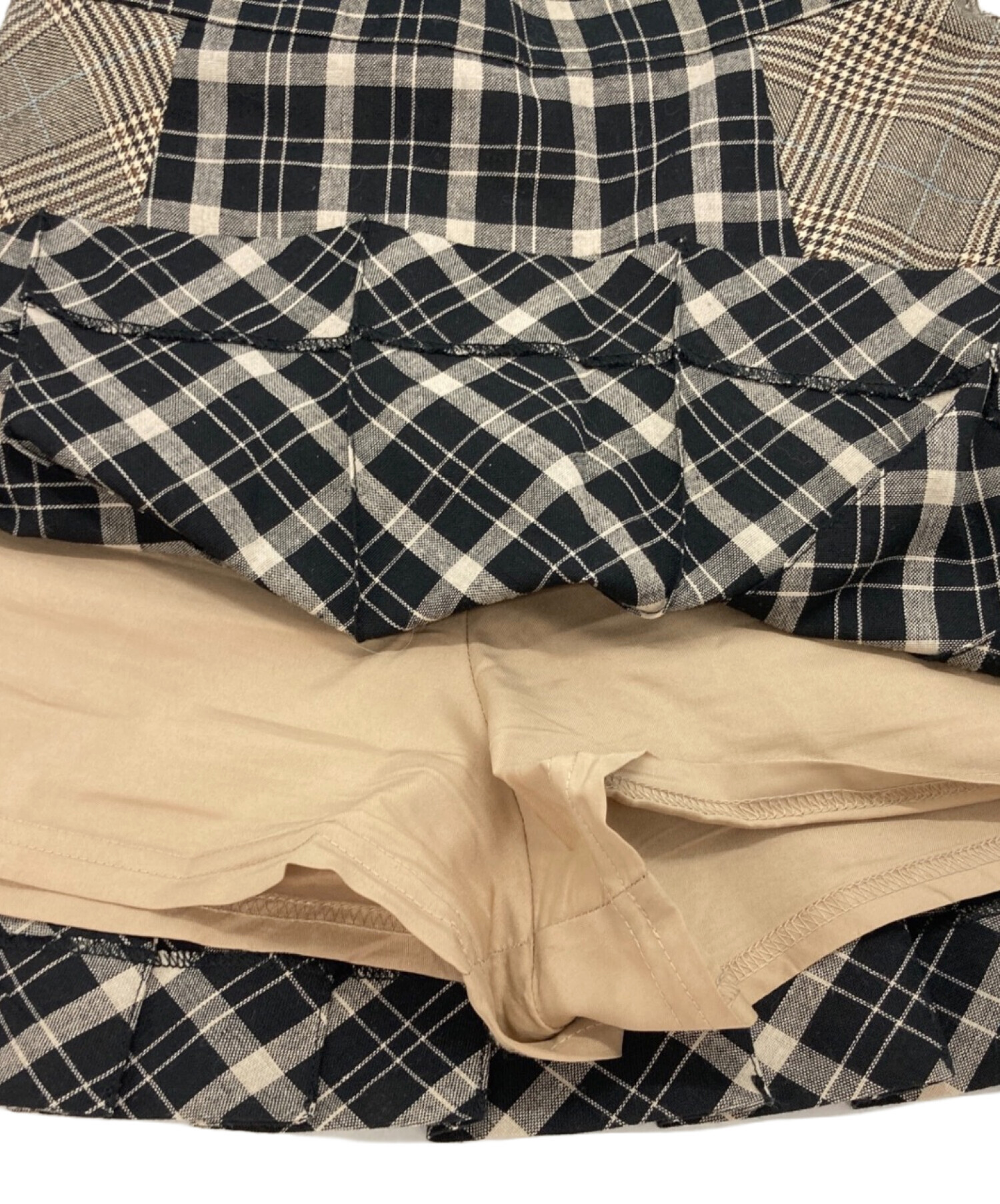 中古・古着通販】ANDMARY (アンドマリー) Coco check pleats skirt